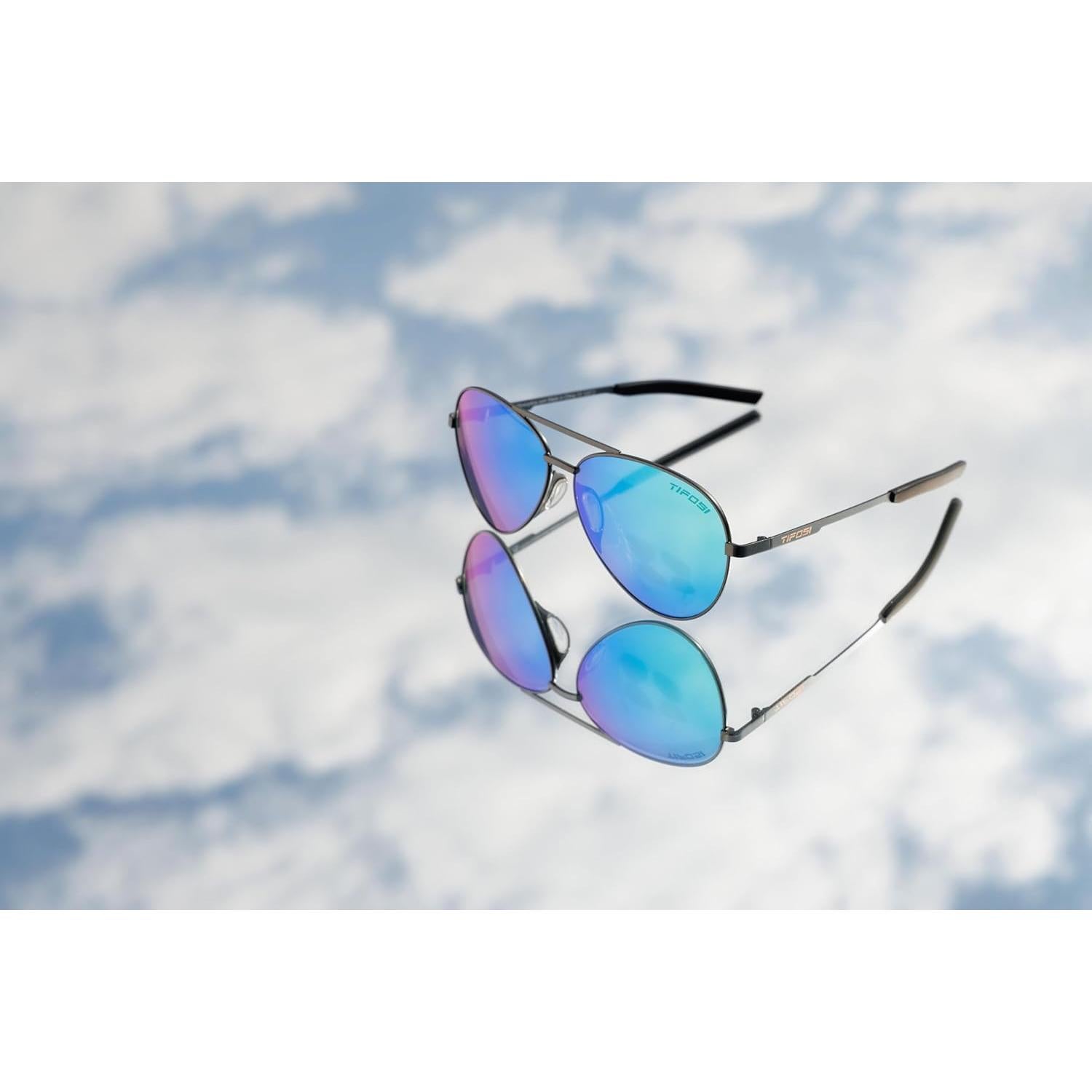 Gafas de sol aviador Tifosi sin enredos - Lente ahumado verde