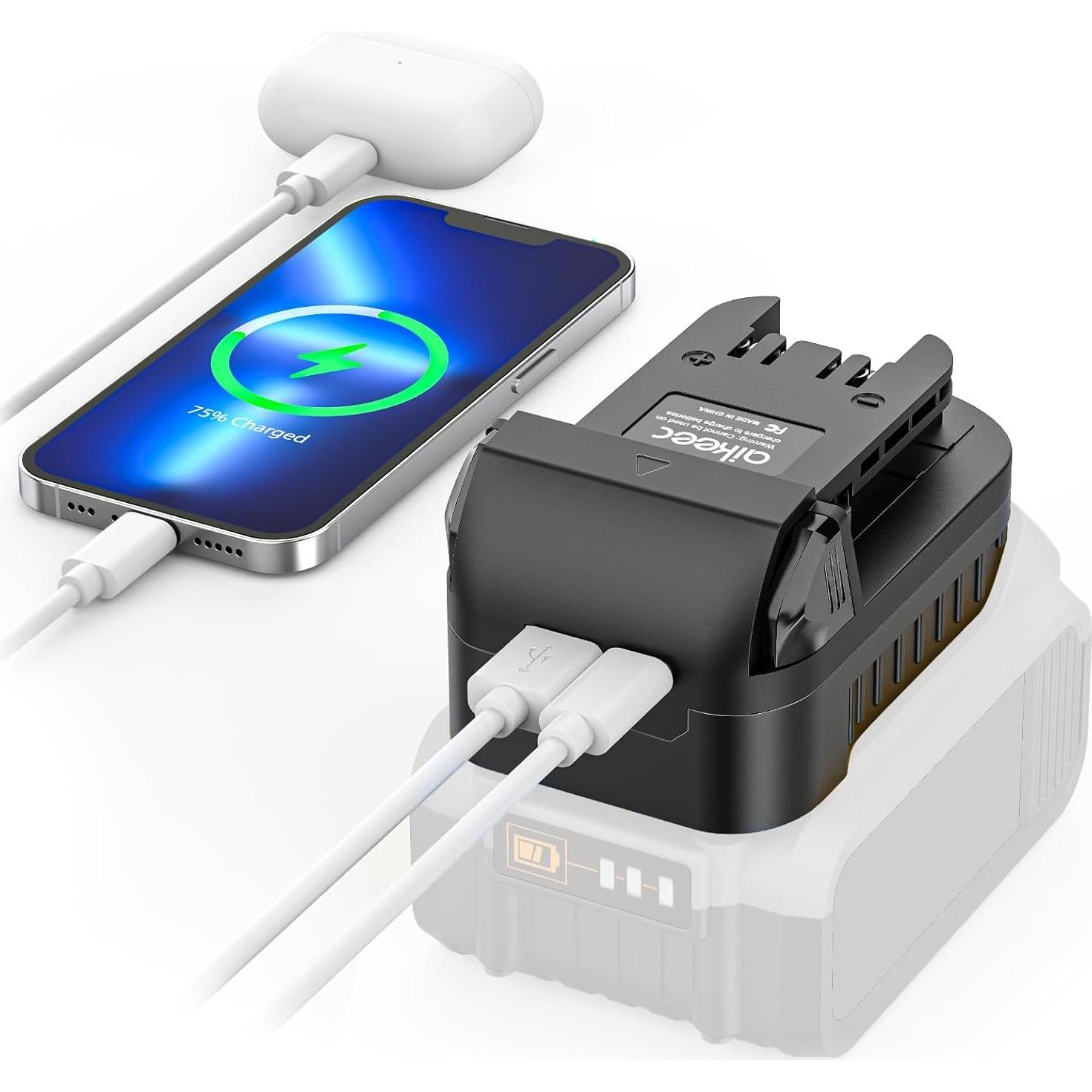 Adaptador de Batería Aikeec DeWalt 18V/20V a Milwaukee 18V