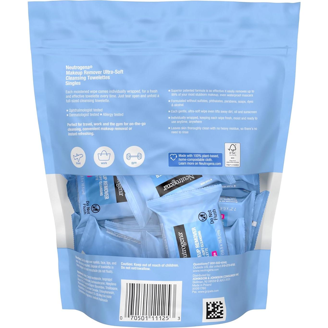 Toallitas Desmaquillantes Neutrogena 20 Unidades Individuales