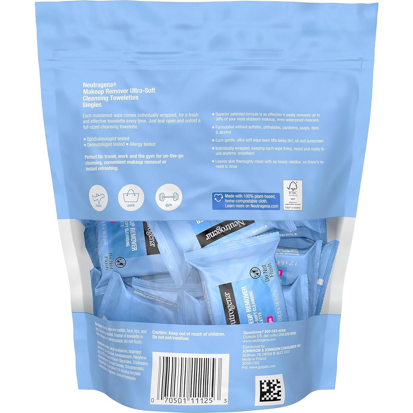 Toallitas Desmaquillantes Neutrogena 20 Unidades Individuales