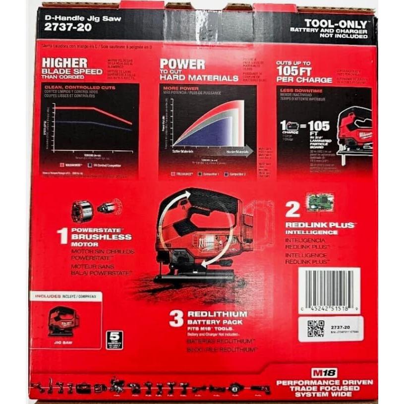 Sierra de Calar Inalámbrica 18V Milwaukee M18 FUEL 2737-20