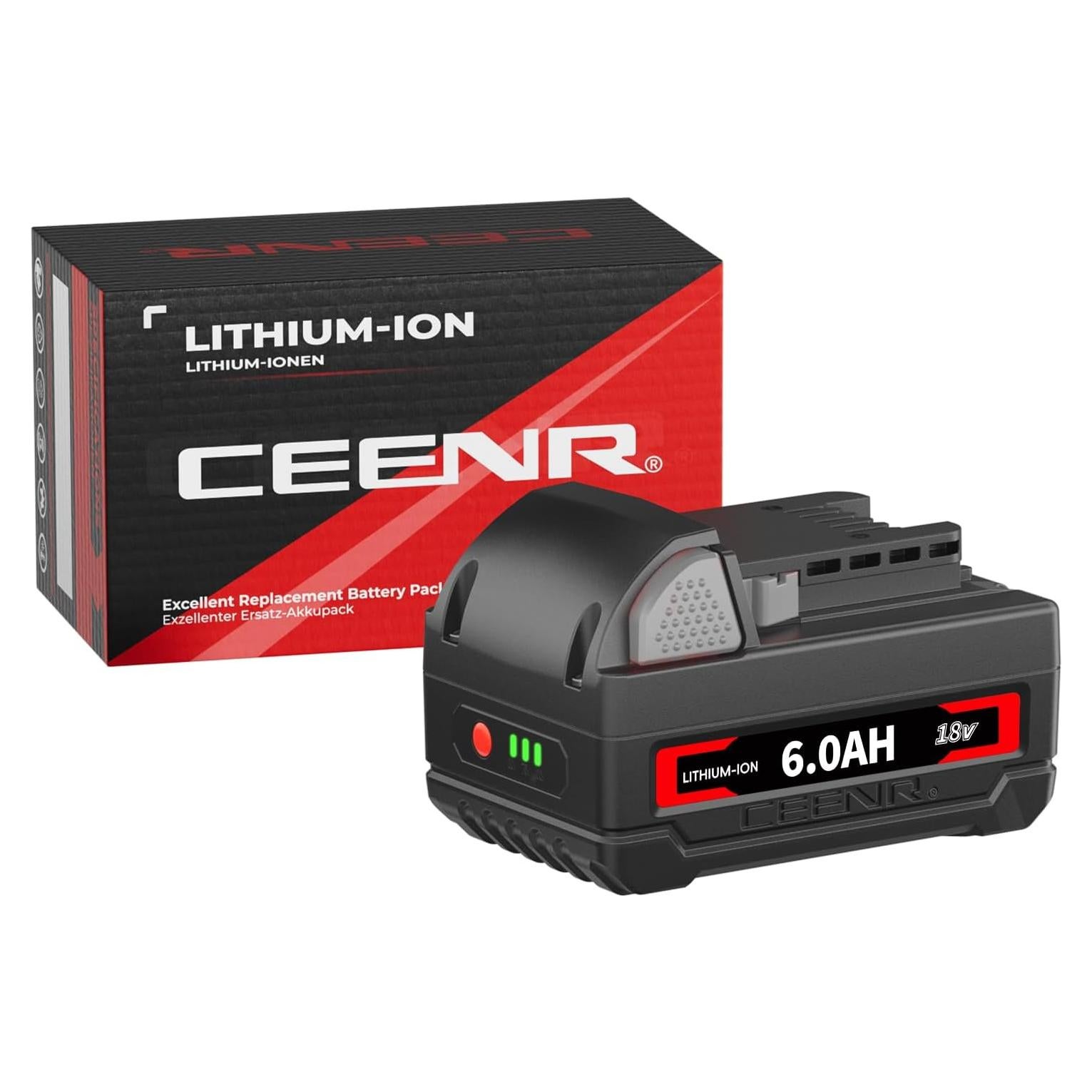 Batería de Litio CEENR 6.0Ah Reemplazo Milwaukee M-18