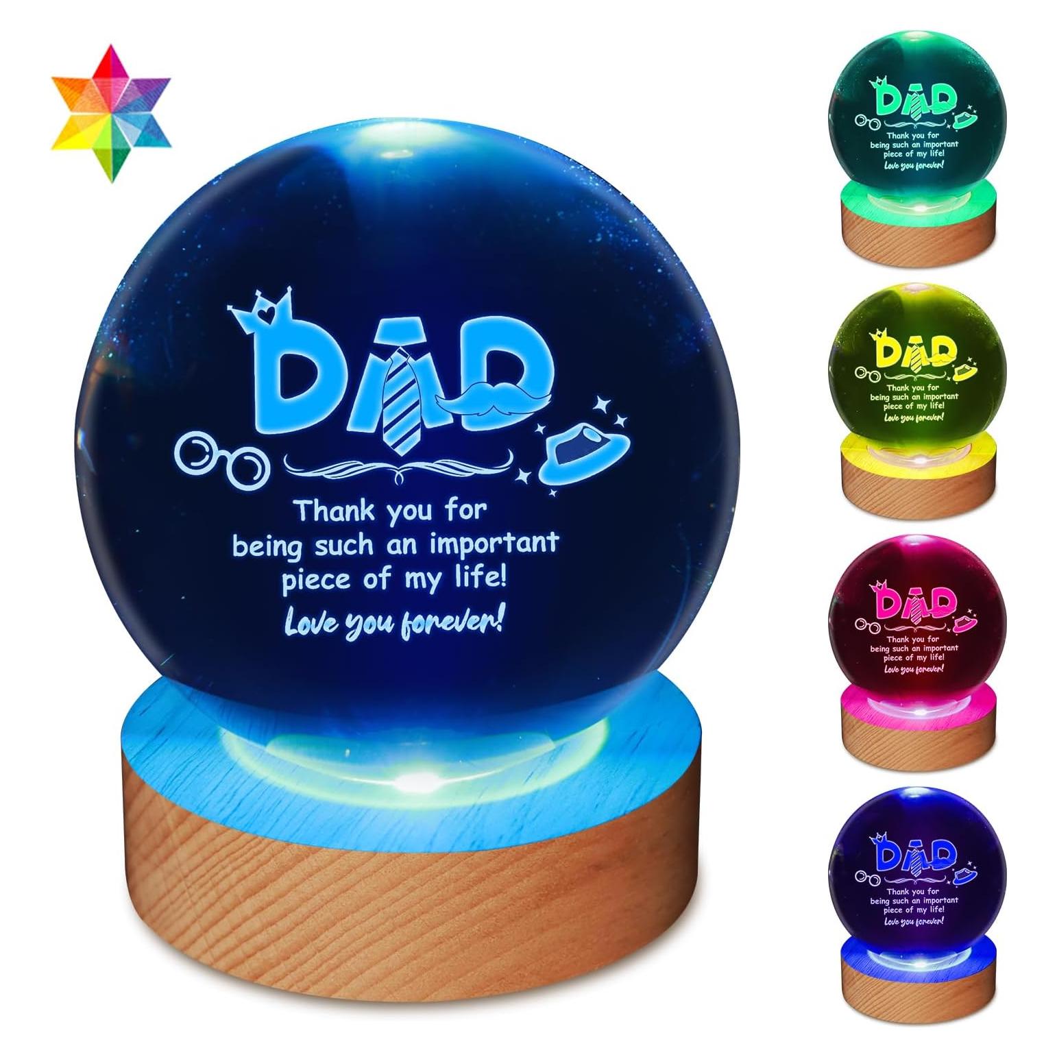 Lámpara de Mesa 3D JHXLAMP para Papá - Luz LED Colorida
