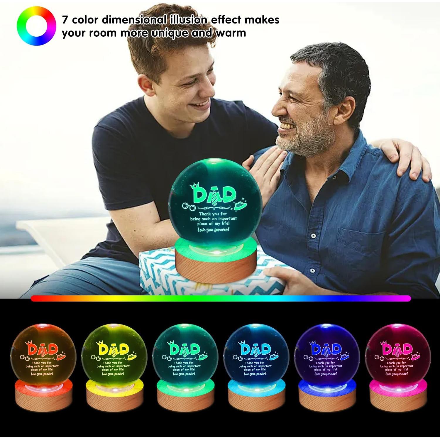 Lámpara de Mesa 3D JHXLAMP para Papá - Luz LED Colorida