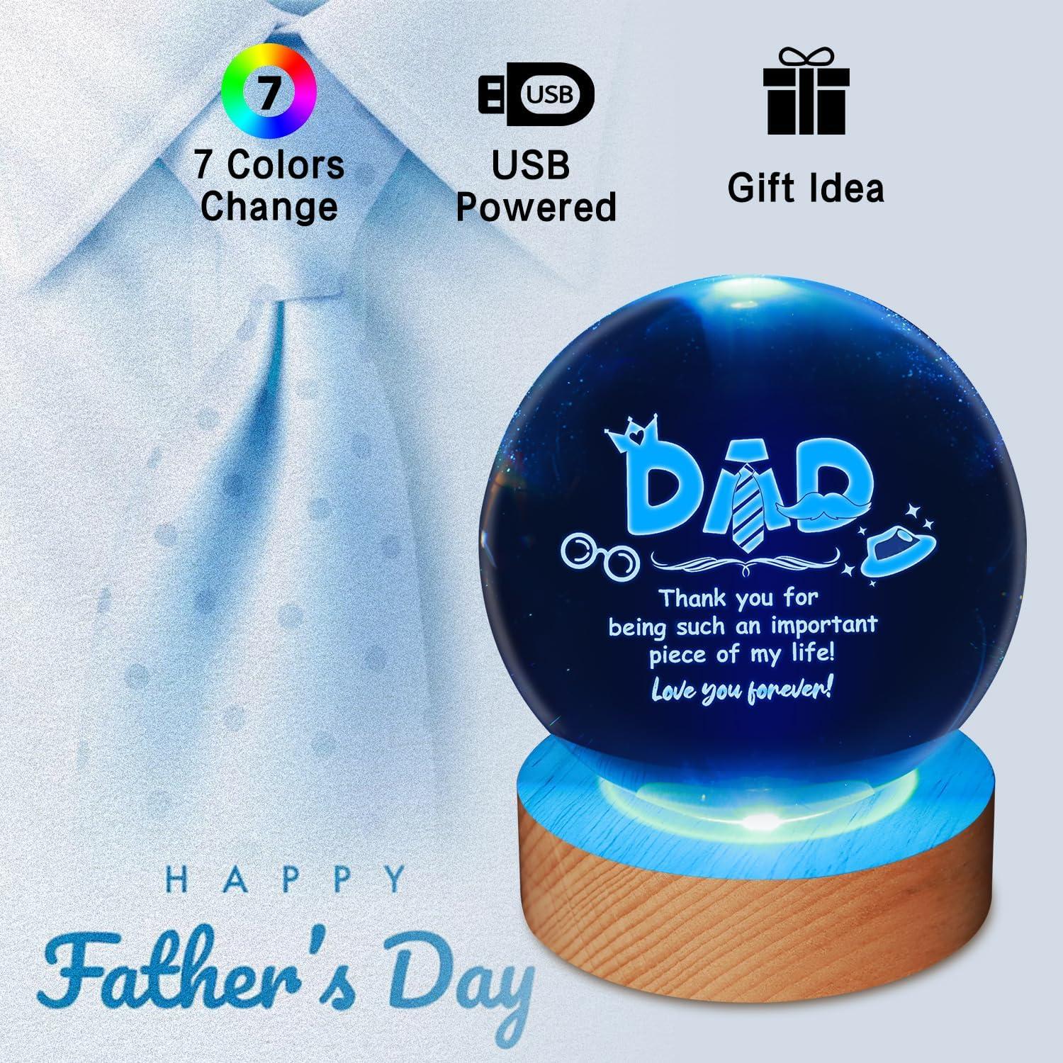 Lámpara de Mesa 3D JHXLAMP para Papá - Luz LED Colorida