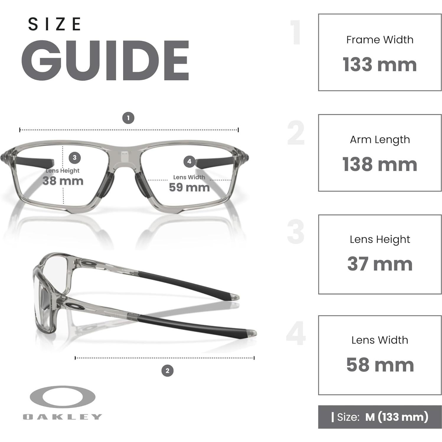 Gafas de sol Oakley Crosslink Zero OX8080 Sombra Gris 58mm