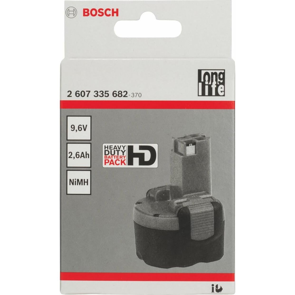 Batería Bosch 2607335682 Niquel 9.6V 2.6Ah