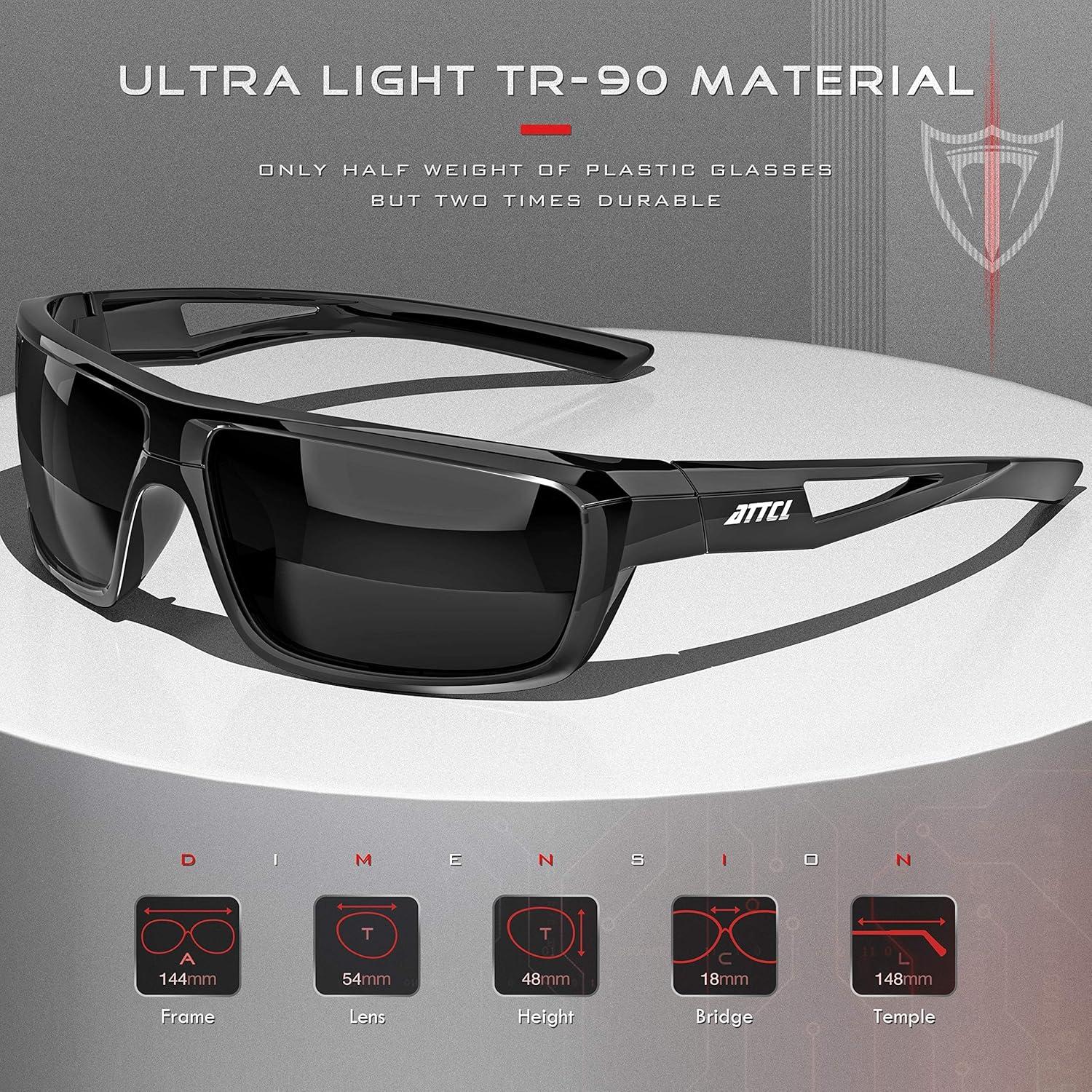 Gafas de sol polarizadas ATTCL para hombres UV 100% protección