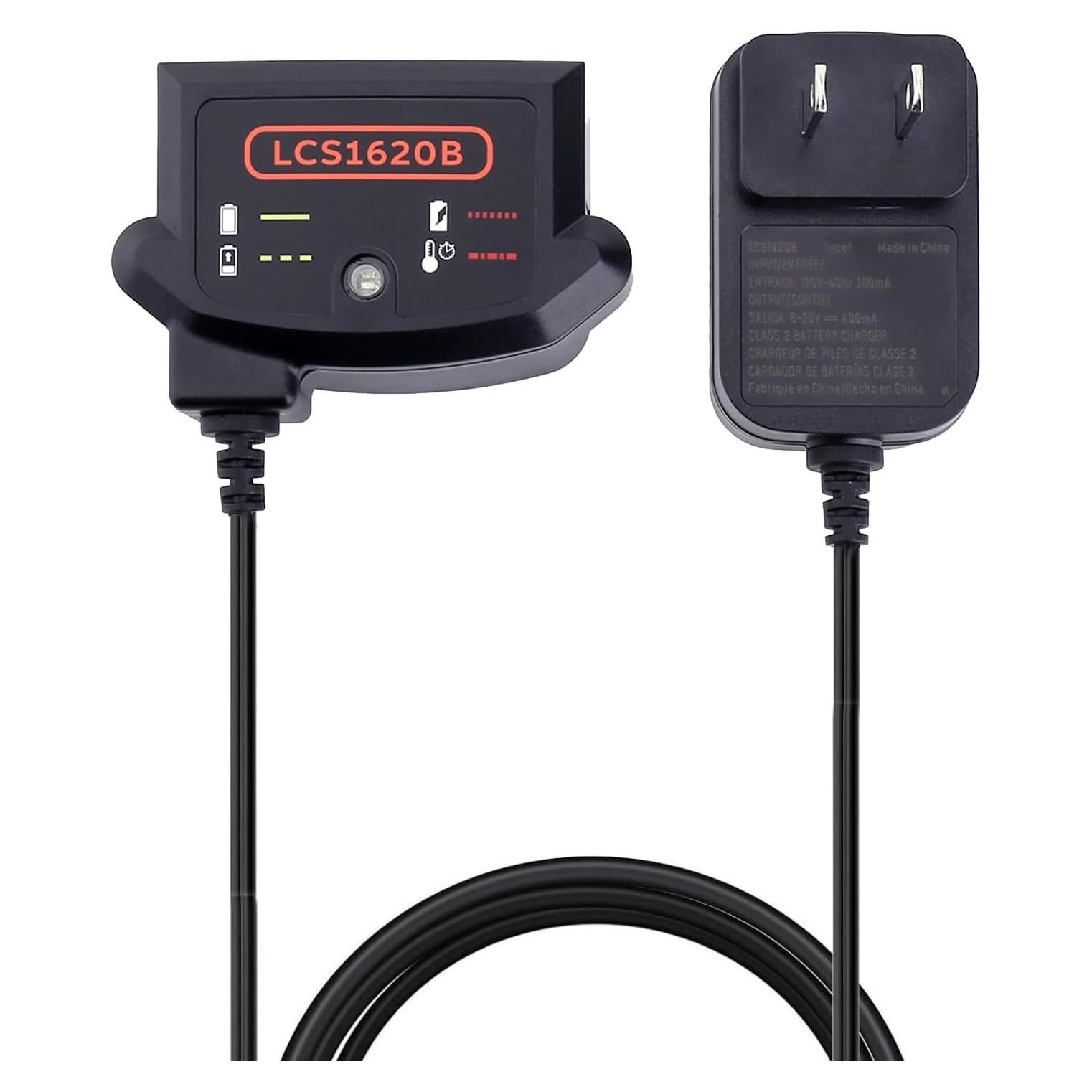 Cargador de Batería de Litio 20V Black+Decker LCS1620B