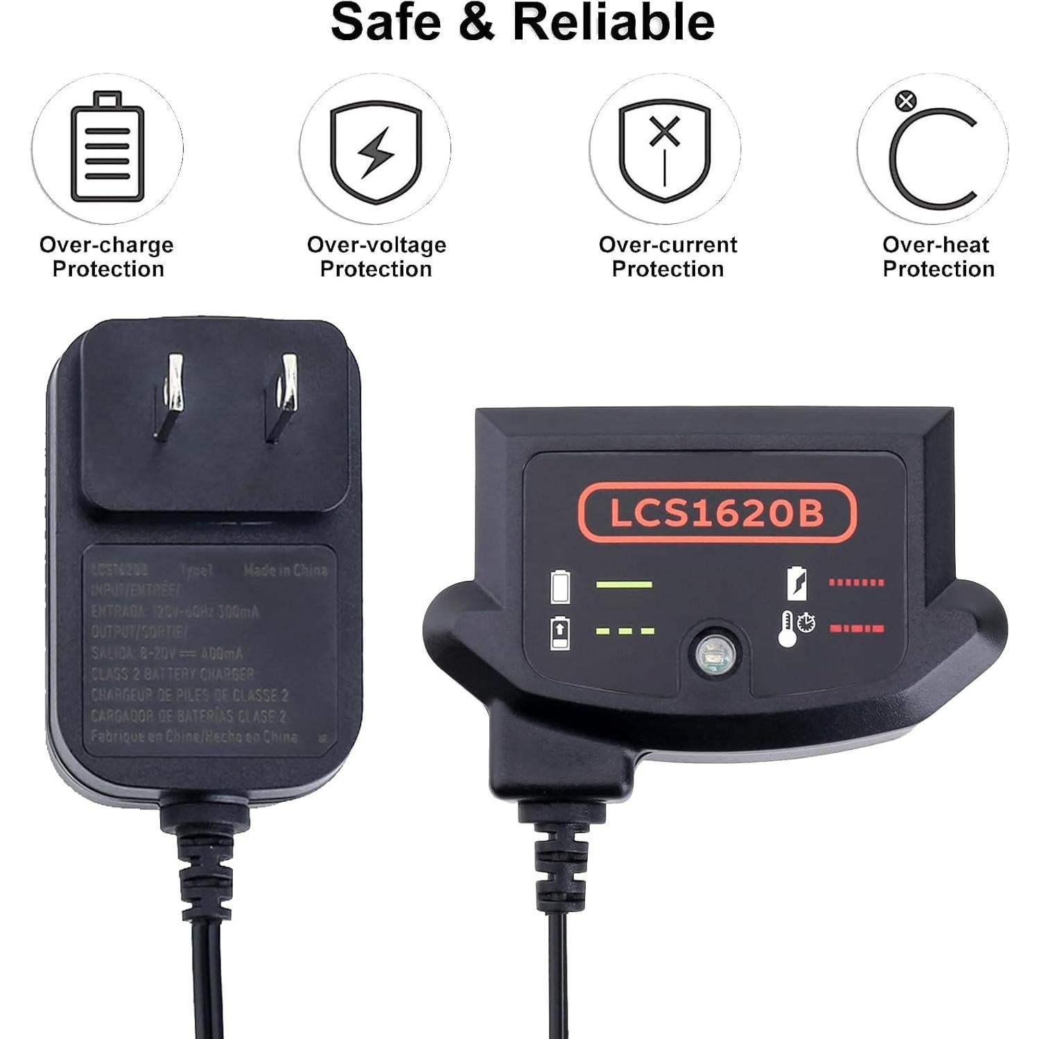 Cargador de Batería de Litio 20V Black+Decker LCS1620B