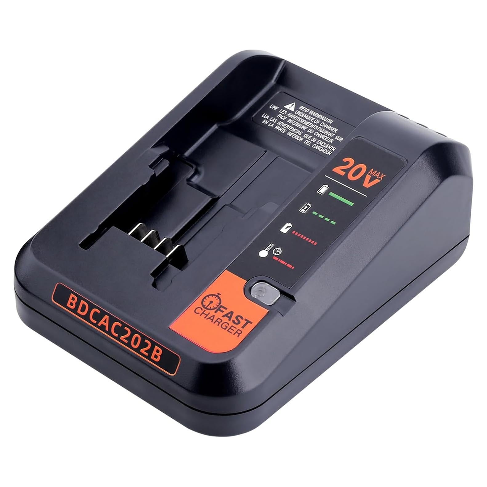 Cargador Rápido 2A Black & Decker 20V MAX BDCAC202B