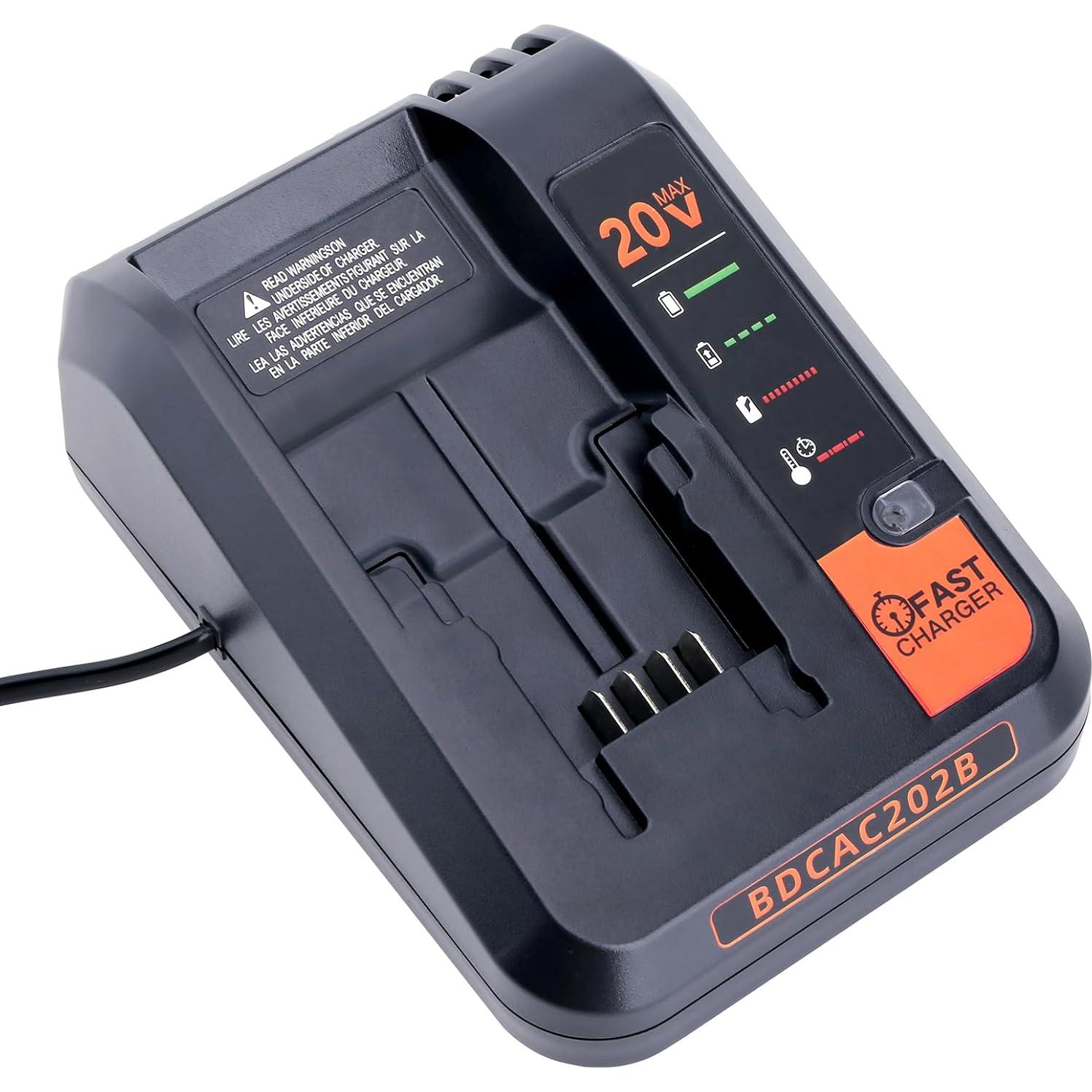 Cargador Rápido 2A Black & Decker 20V MAX BDCAC202B