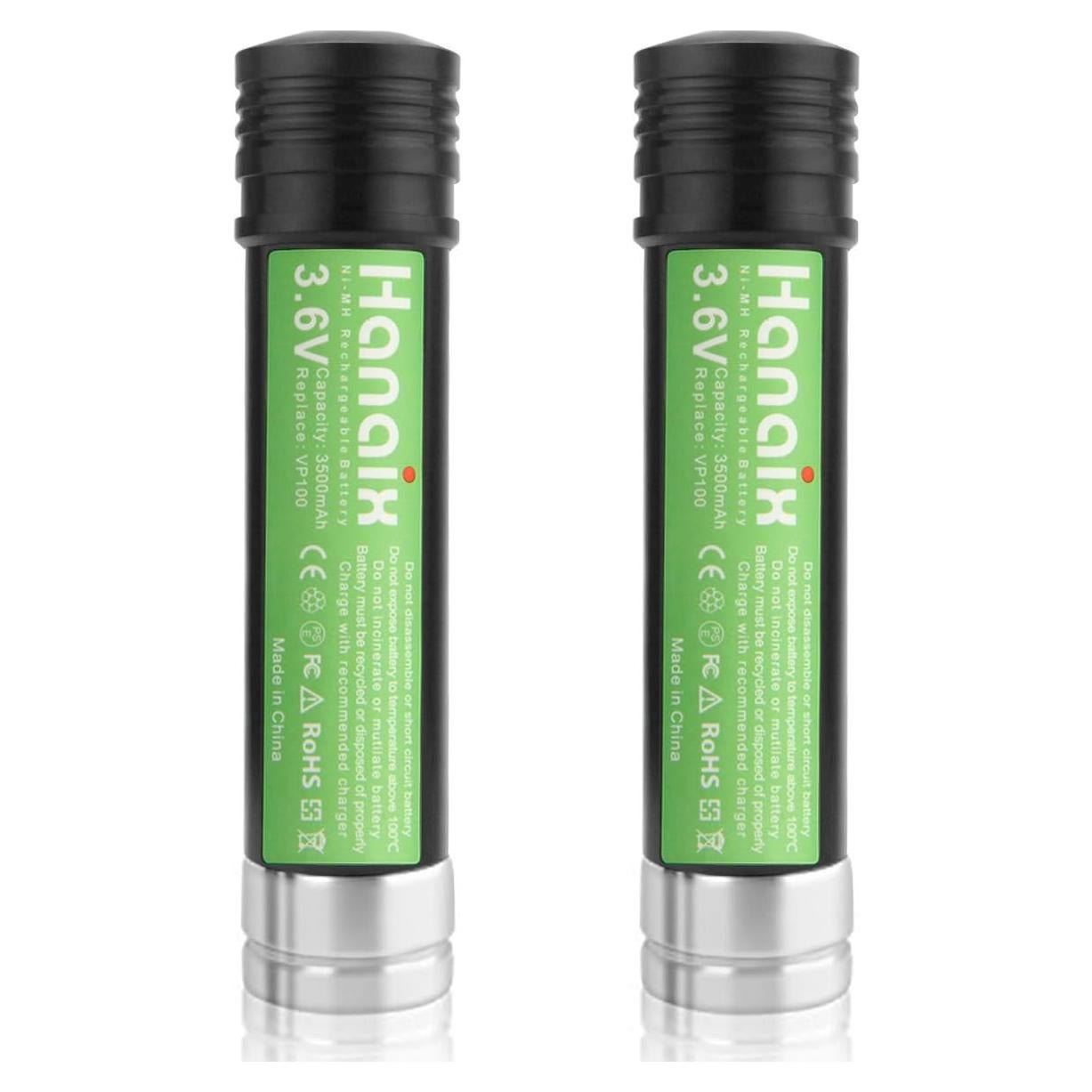 Paquete de 2 Baterías Ni-MH 3.6V 3500mAh Black and Decker VP100