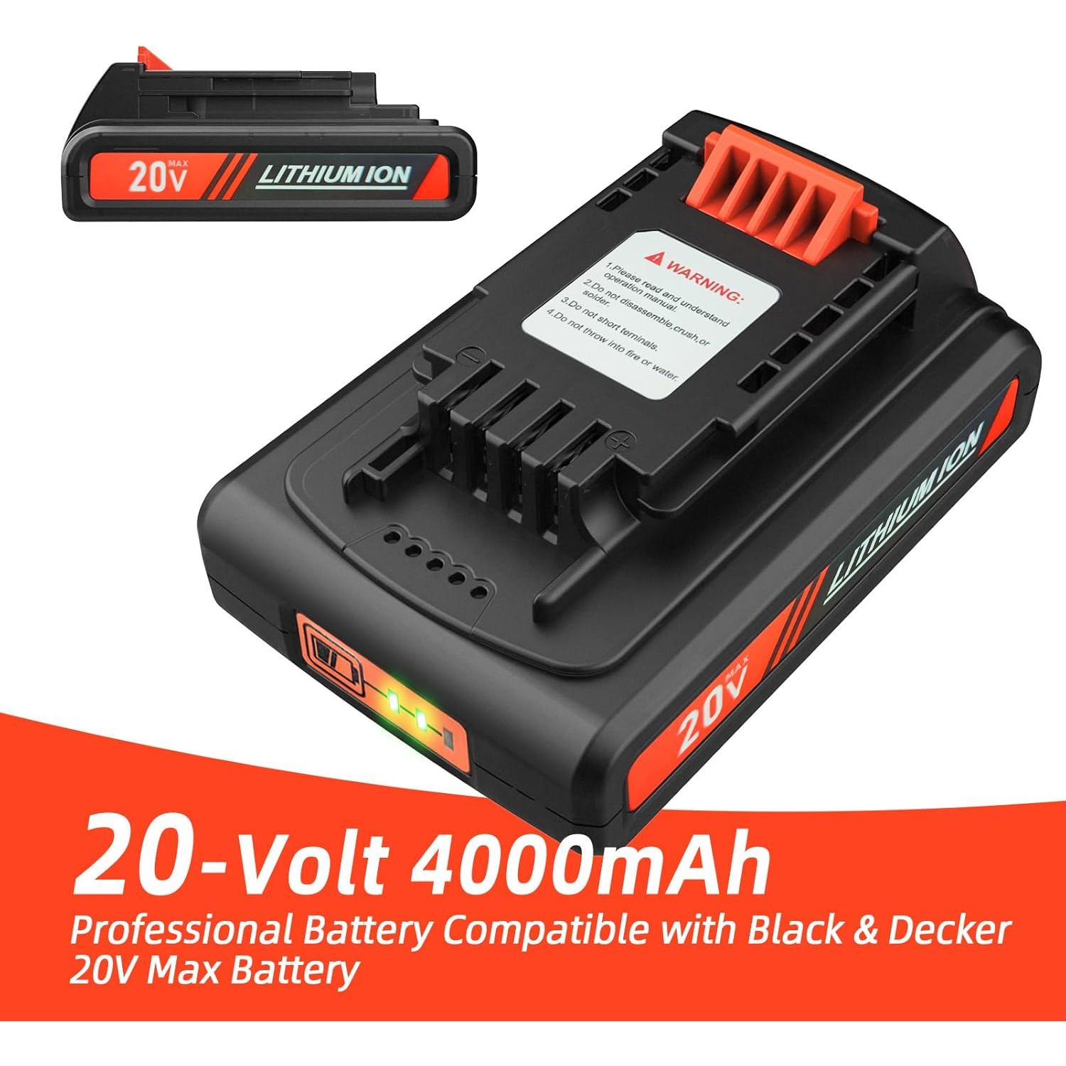 Batería de Reemplazo 20V 4.0Ah Black y Decker LBXR20M