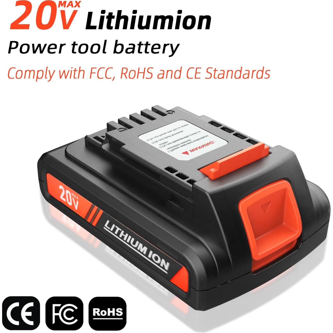 Batería de Reemplazo 20V 4.0Ah Black y Decker LBXR20M