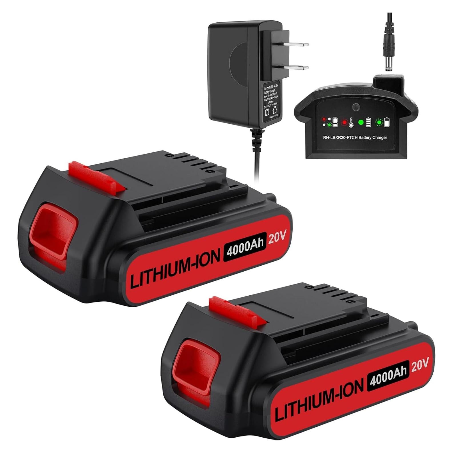 Baterías de Litio Bonacell 4000mAh + Cargador para Black Decker 20V
