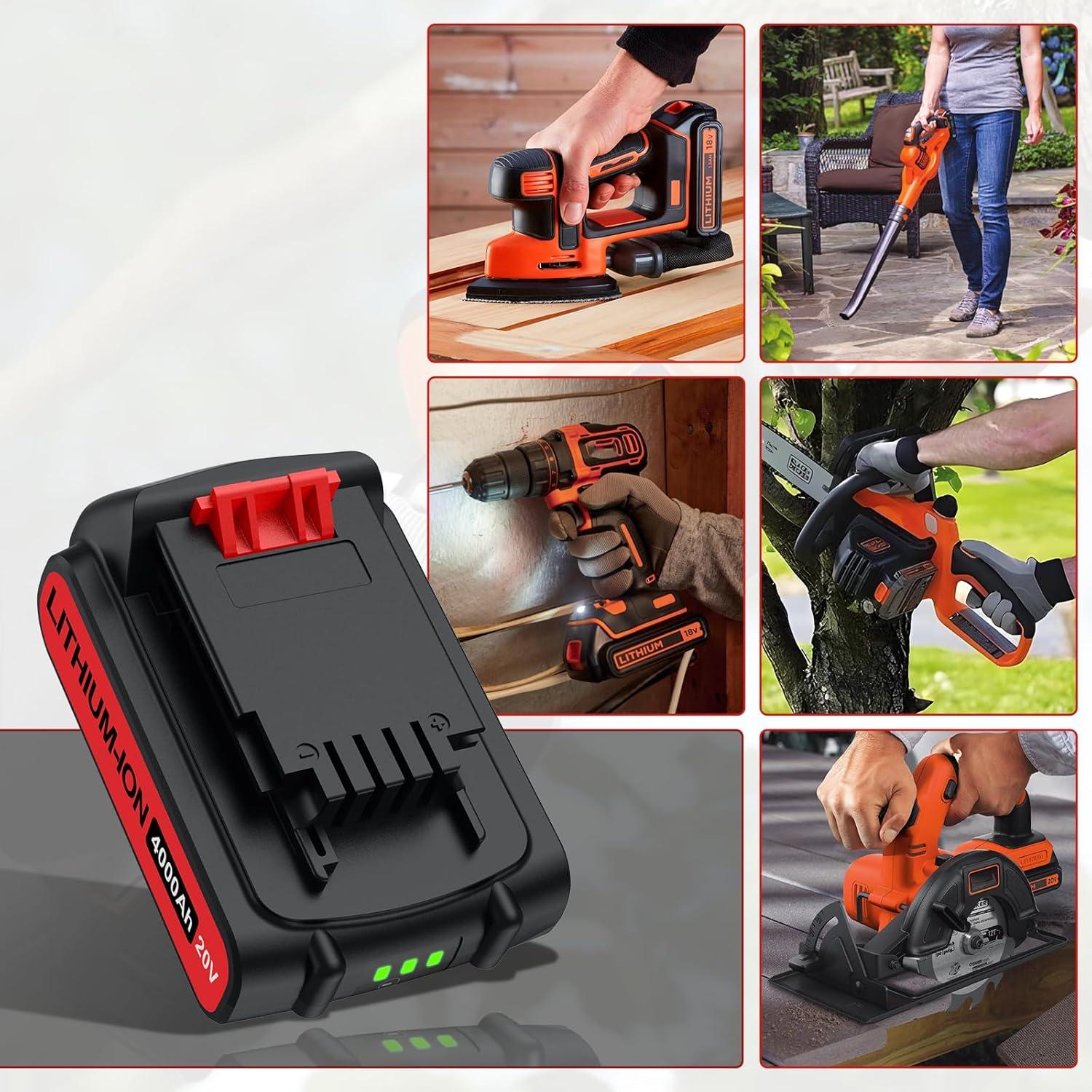 Baterías de Litio Bonacell 4000mAh + Cargador para Black Decker 20V