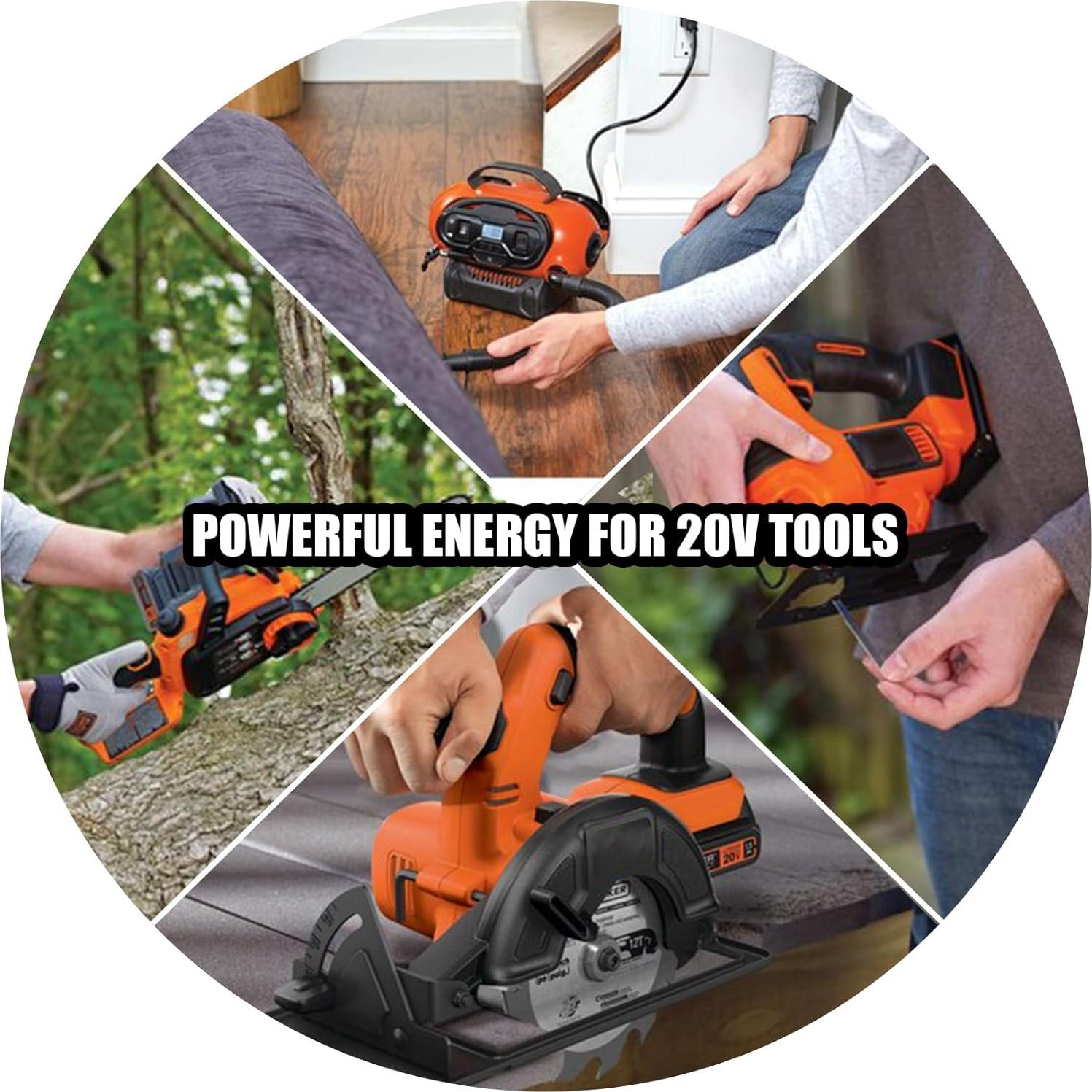 2 Baterías de Litio 20V 3.0Ah Ziment para Black and Decker