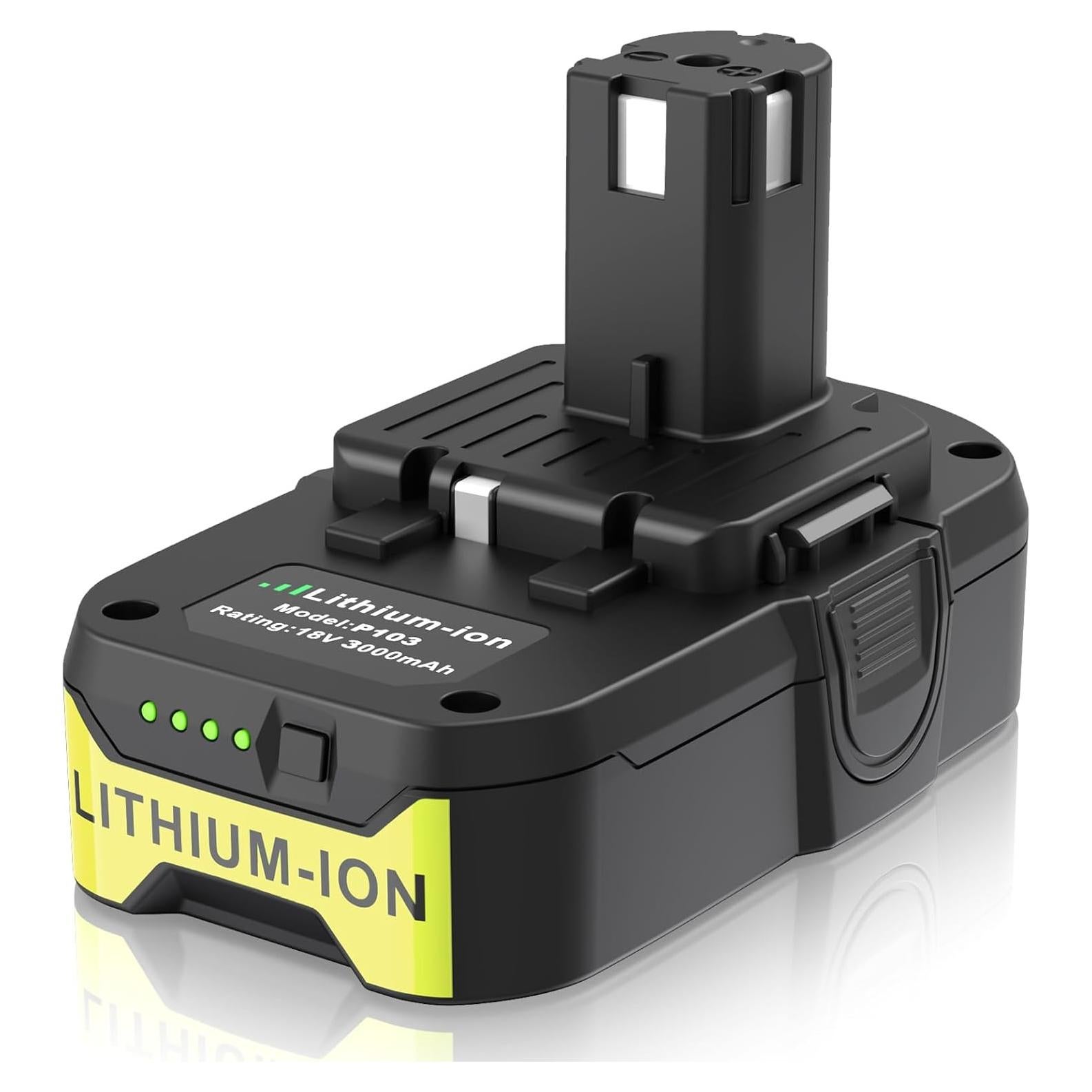 Batería de Litio ARyee 3000mAh 18V para Herramientas Ryobi