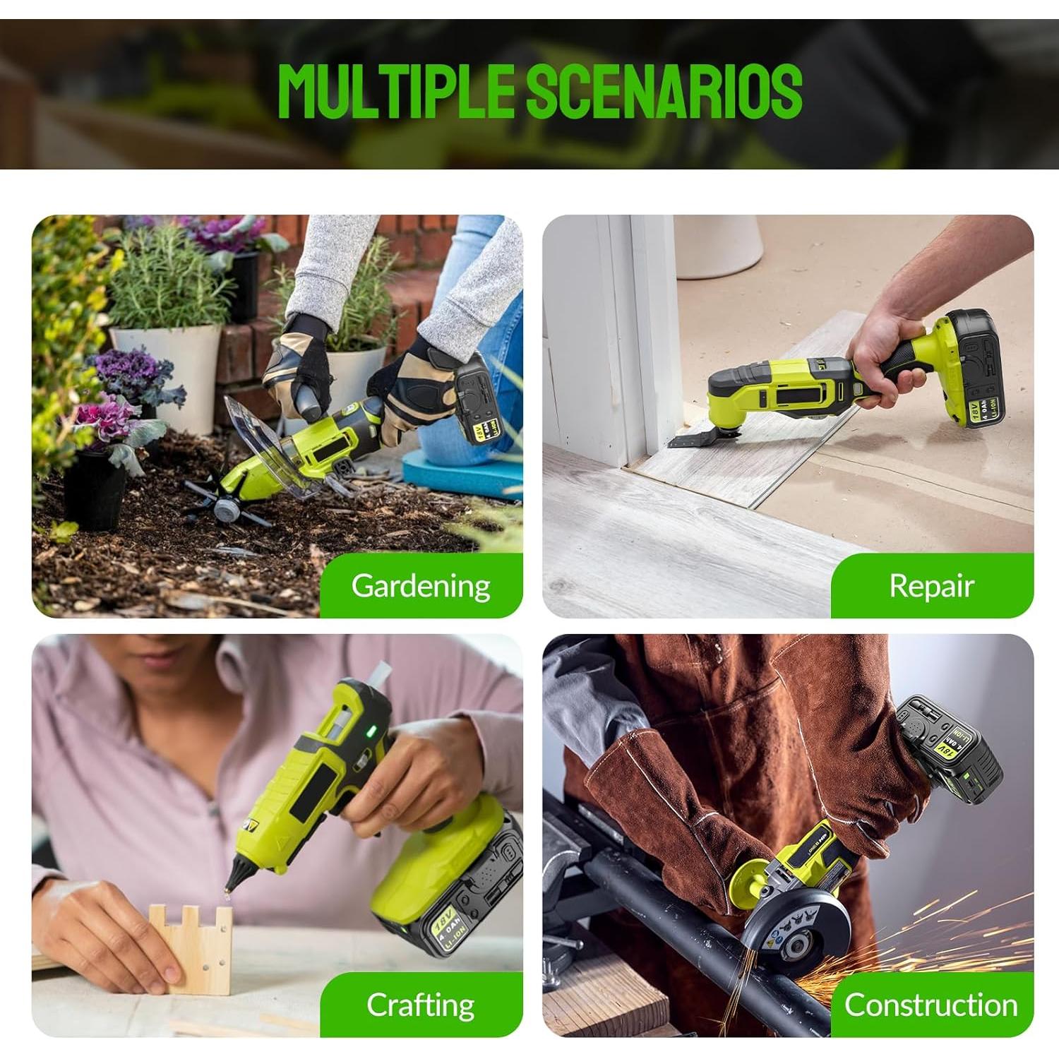 Batería de Reemplazo Abeden 18V para Herramientas Ryobi ONE+