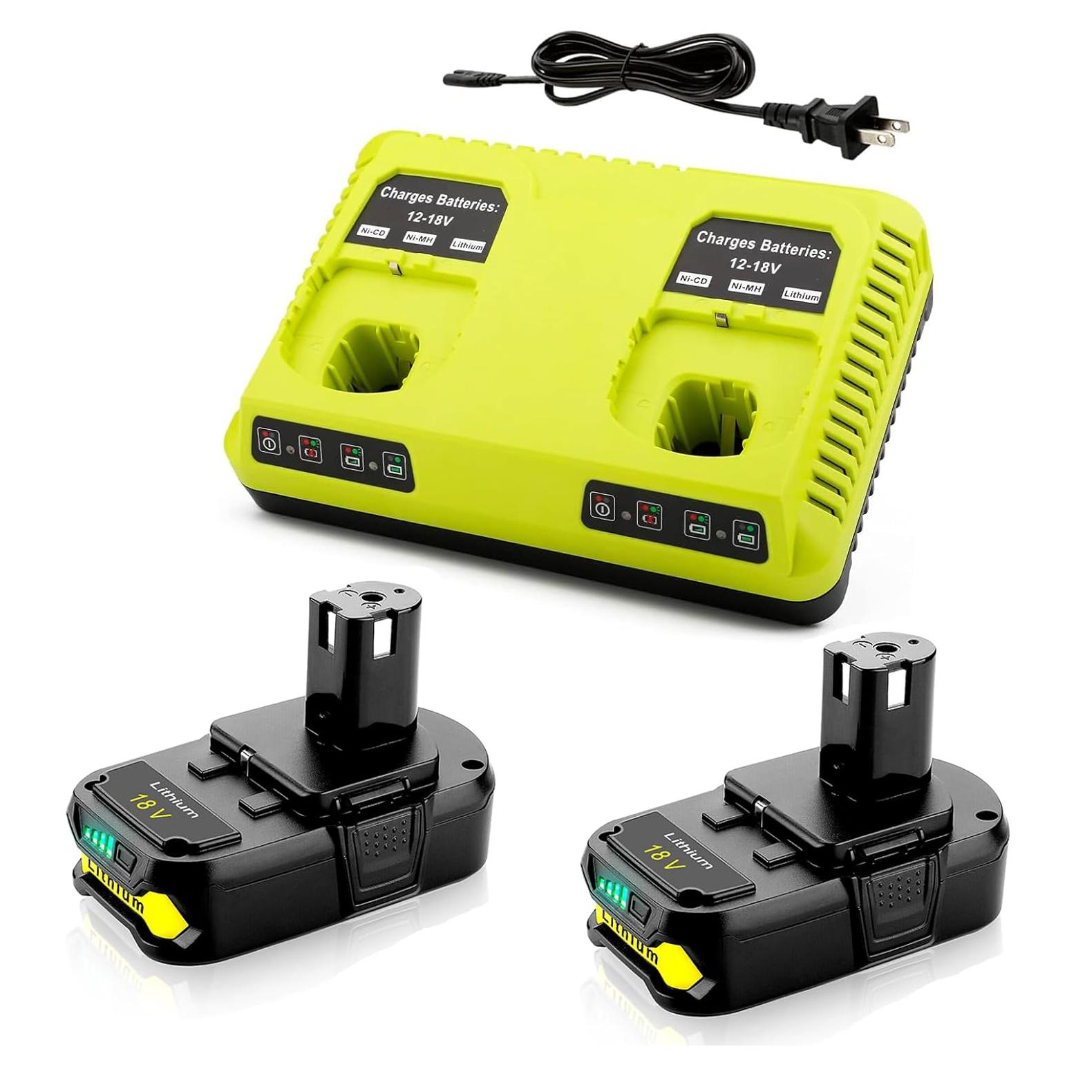 Batería y Cargador Powilling 18V 3.5Ah para Ryobi P102 P108