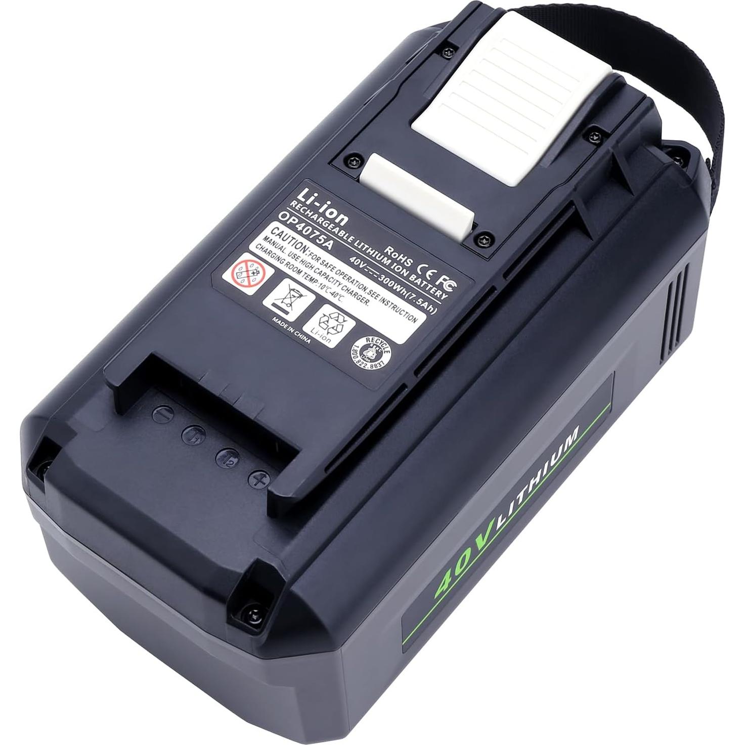 Batería de Litio 7500mAh 40V Compatible con Ryobi OP4075A