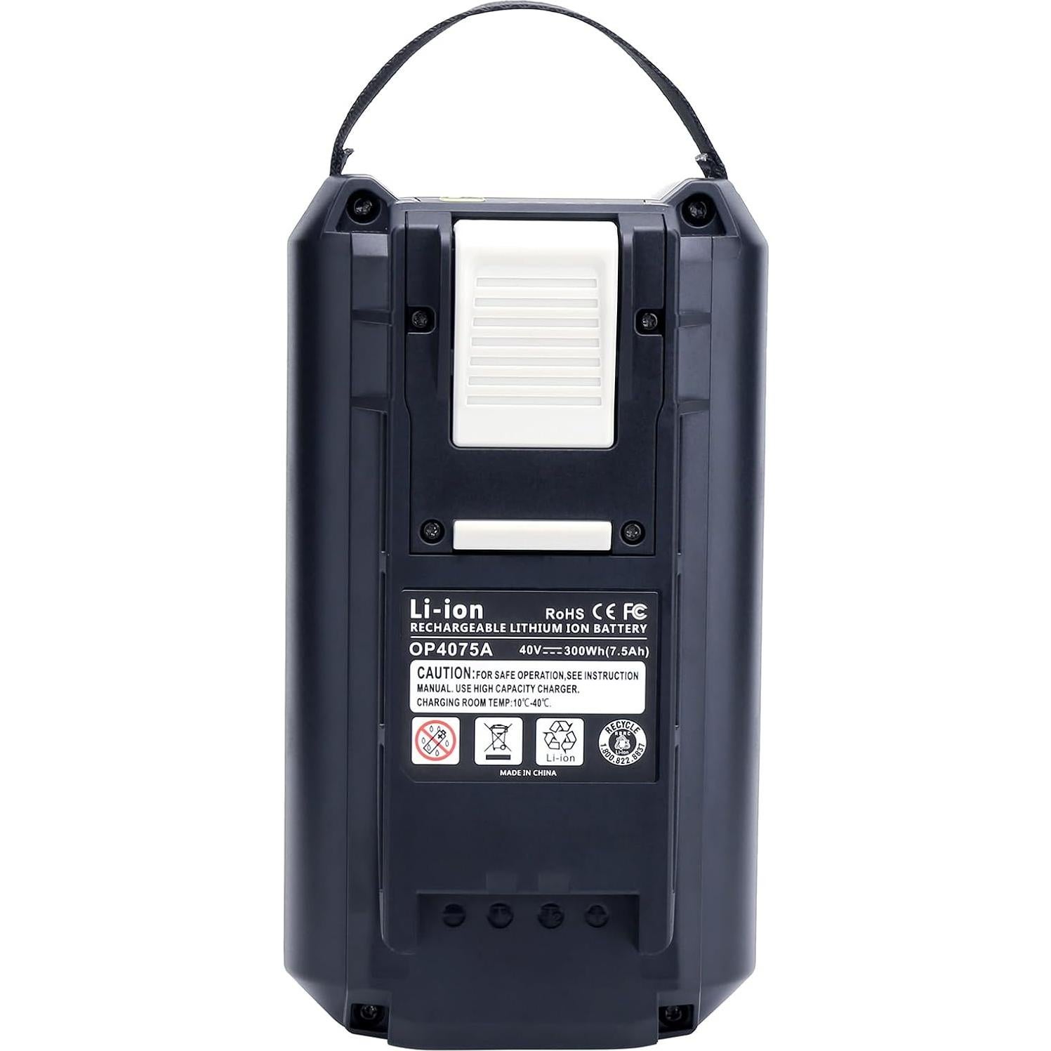 Batería de Litio 7500mAh 40V Compatible con Ryobi OP4075A