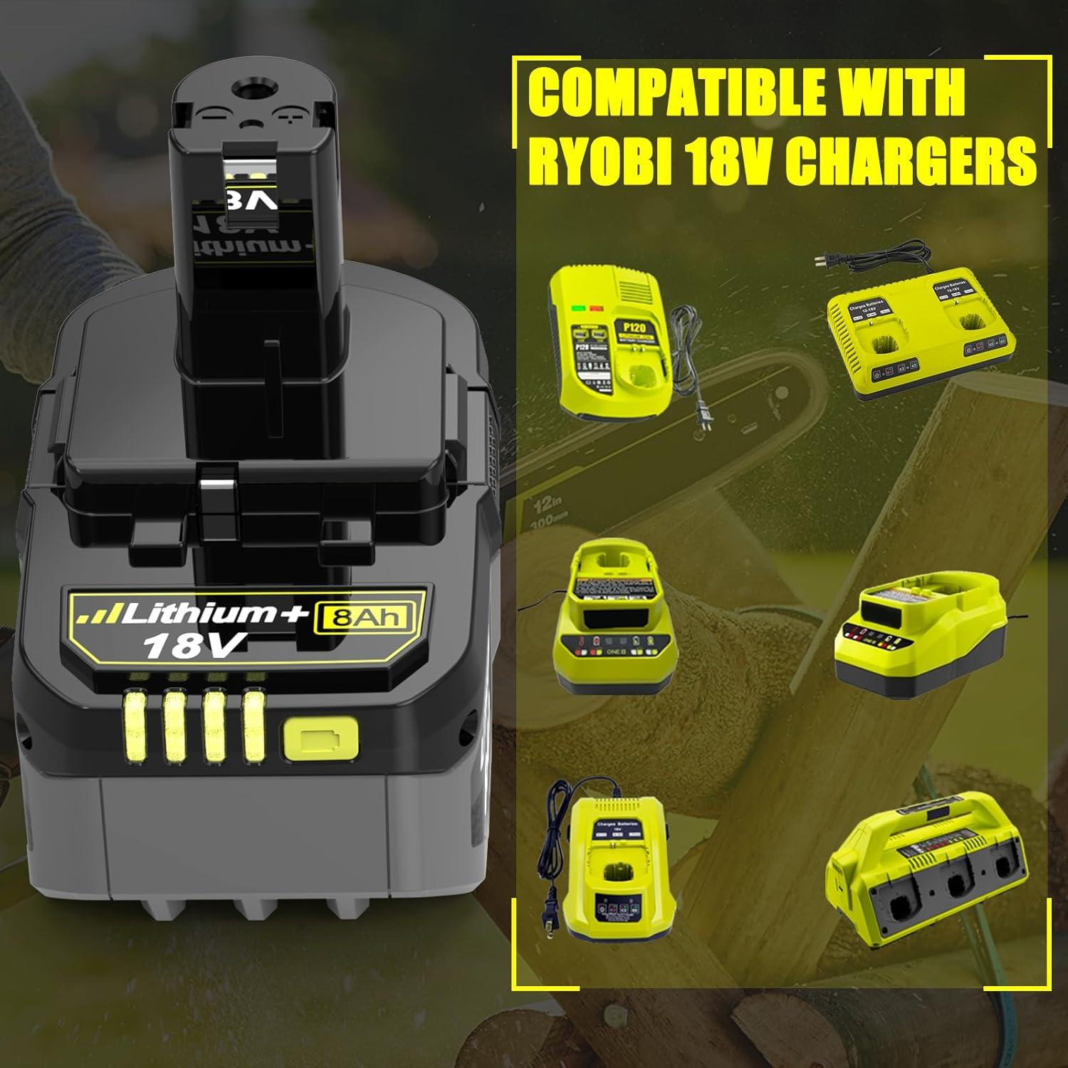 Batería de Reemplazo 18V 8000mAh Litio Ryobi ONE+ (2 pcs)