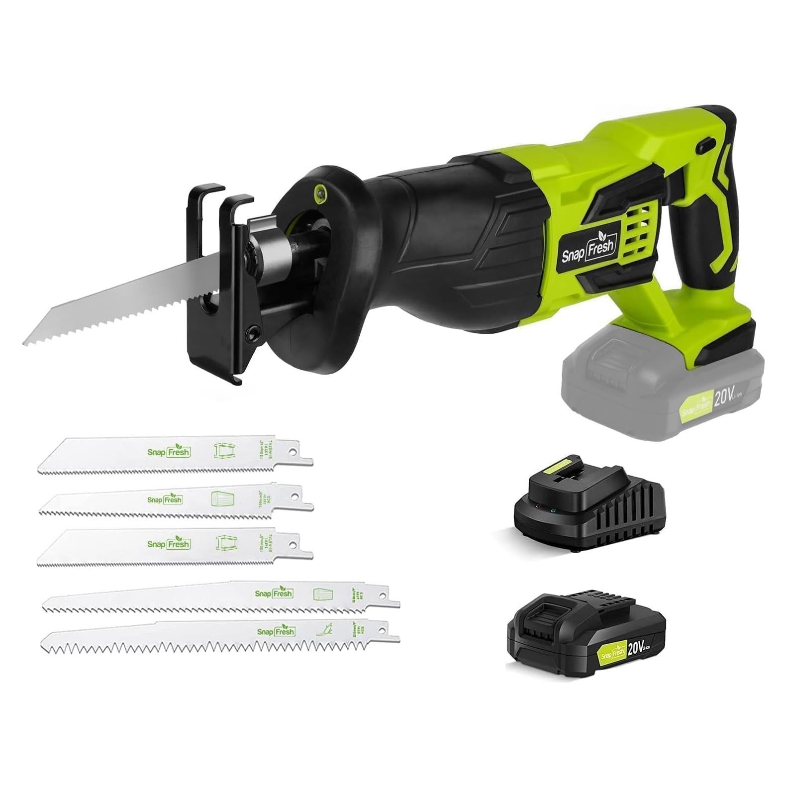 Sierra Recíproca Inalámbrica SnapFresh 20V 3000 SPM Verde