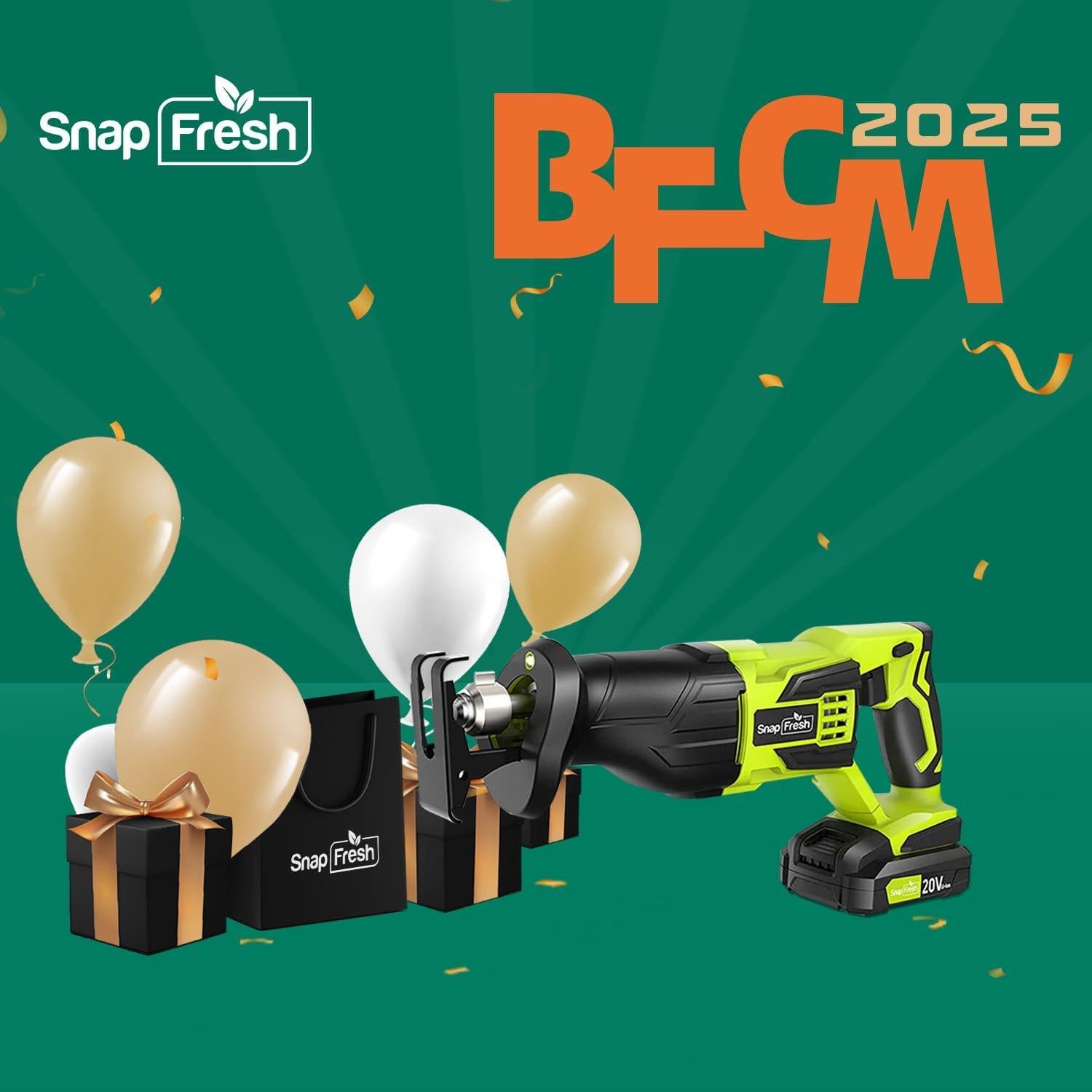 Sierra Recíproca Inalámbrica SnapFresh 20V 3000 SPM Verde