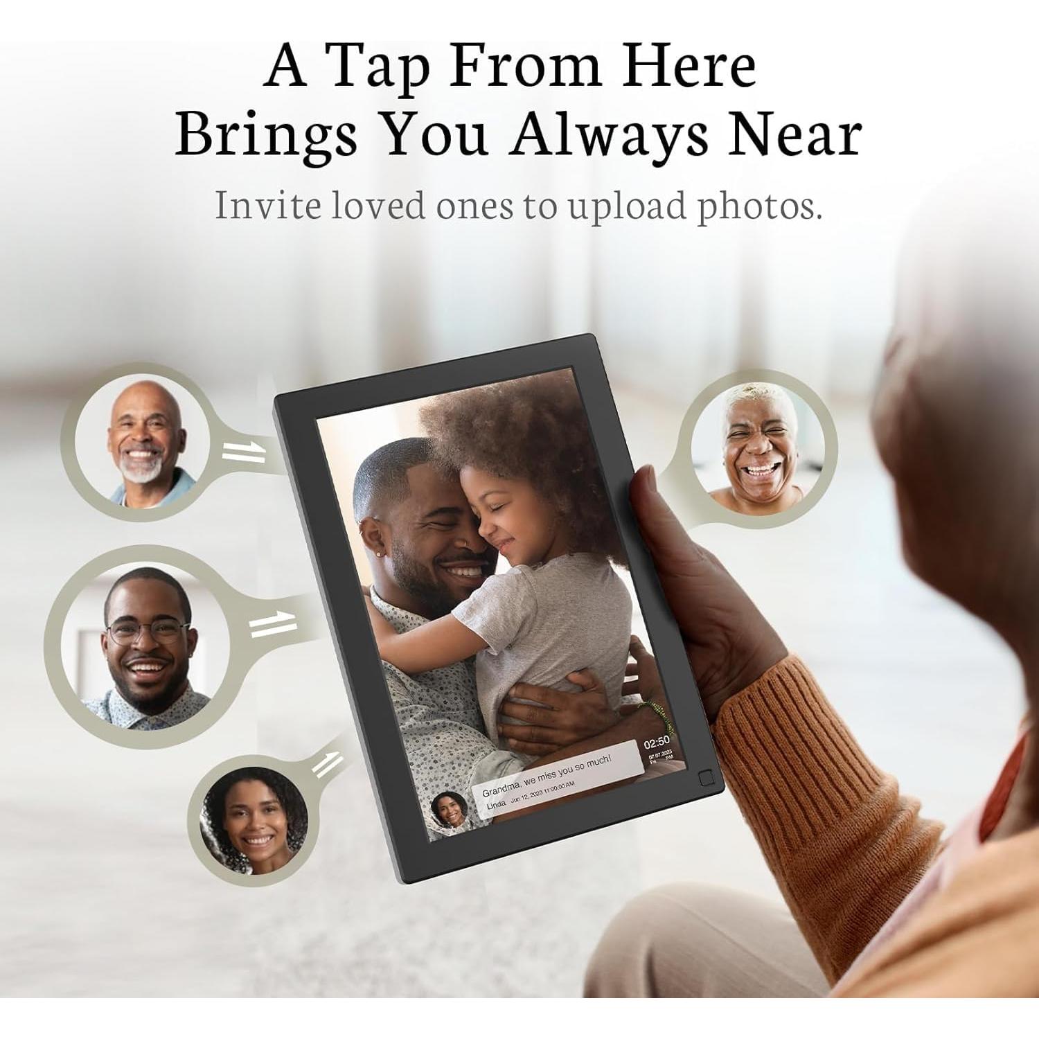 Marco de Fotos Digital BSIMB 10.1" HD WiFi 32GB Negro