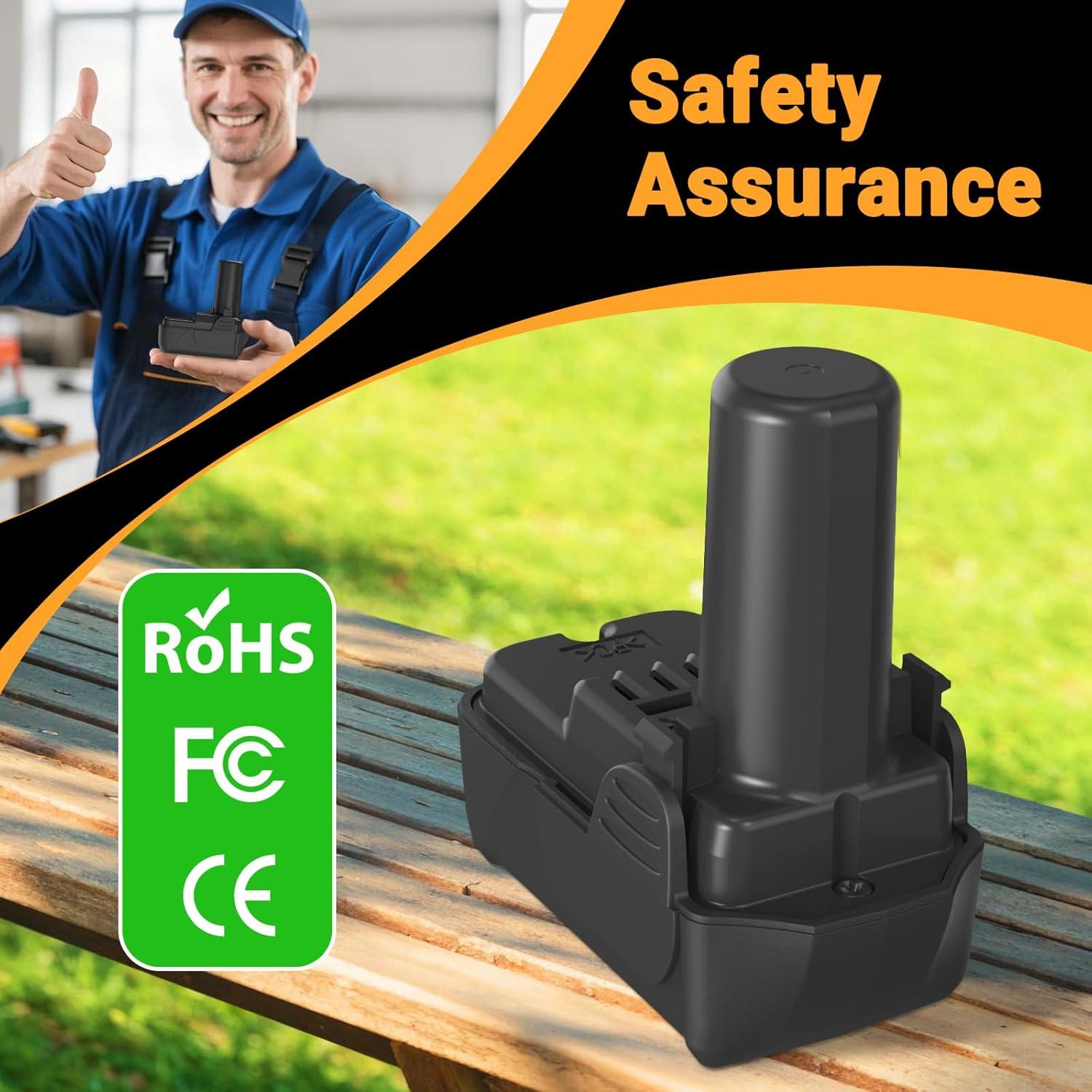 Batería Li-ion Shentec 10.8V-12V 4.0Ah 2 Pack Compatible Hitachi