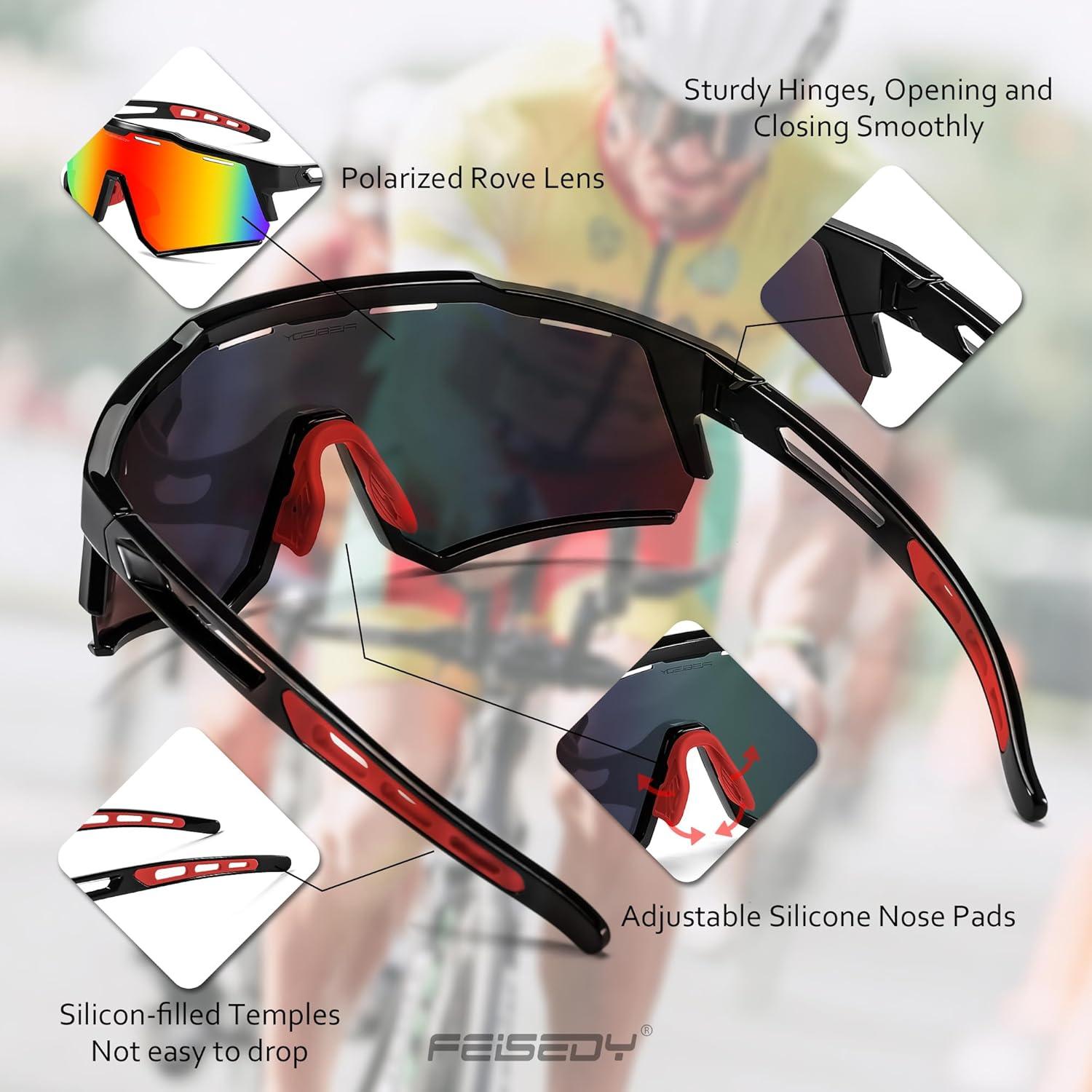 Gafas de sol deportivas FEISEDY TR90 polarizadas 150mm