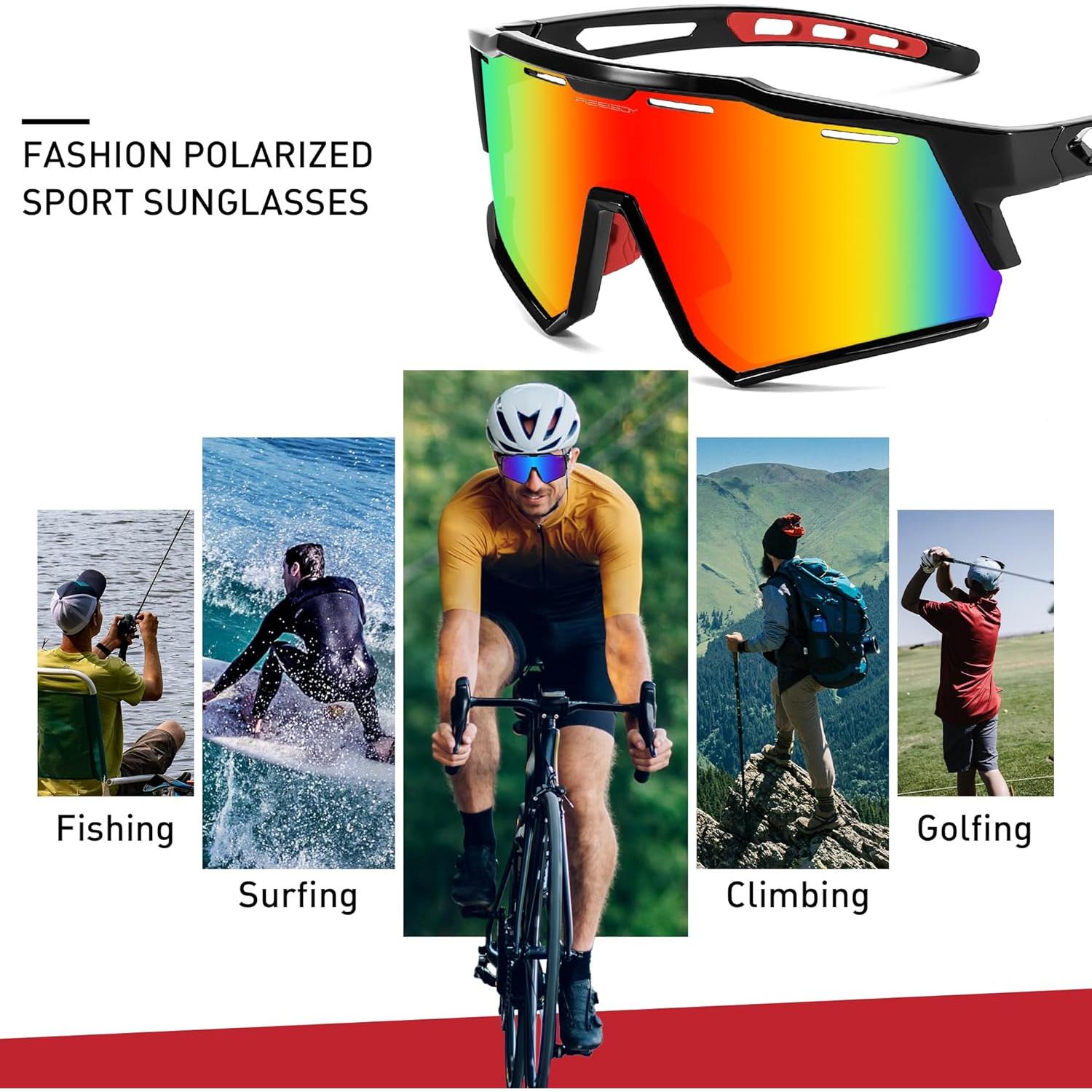 Gafas de sol deportivas FEISEDY TR90 polarizadas 150mm