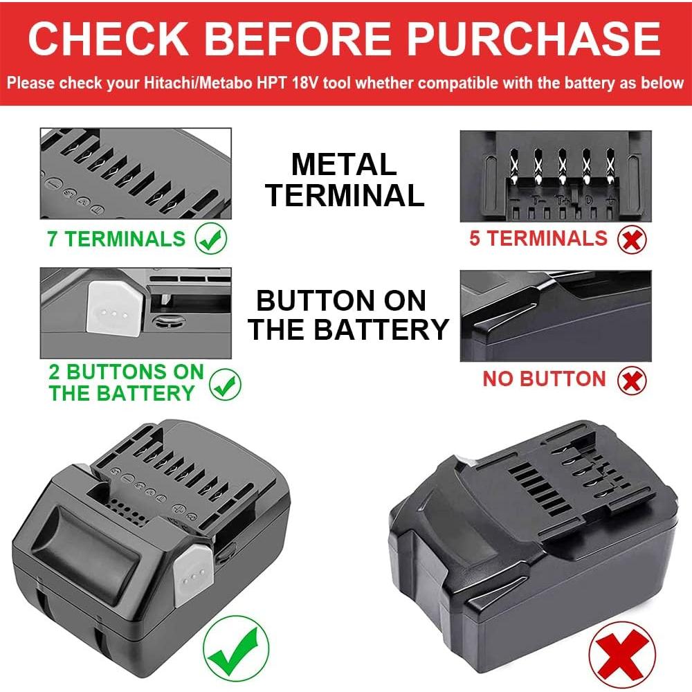 Adaptador de Batería 18V Makita a Hitachi/Metabo HPT