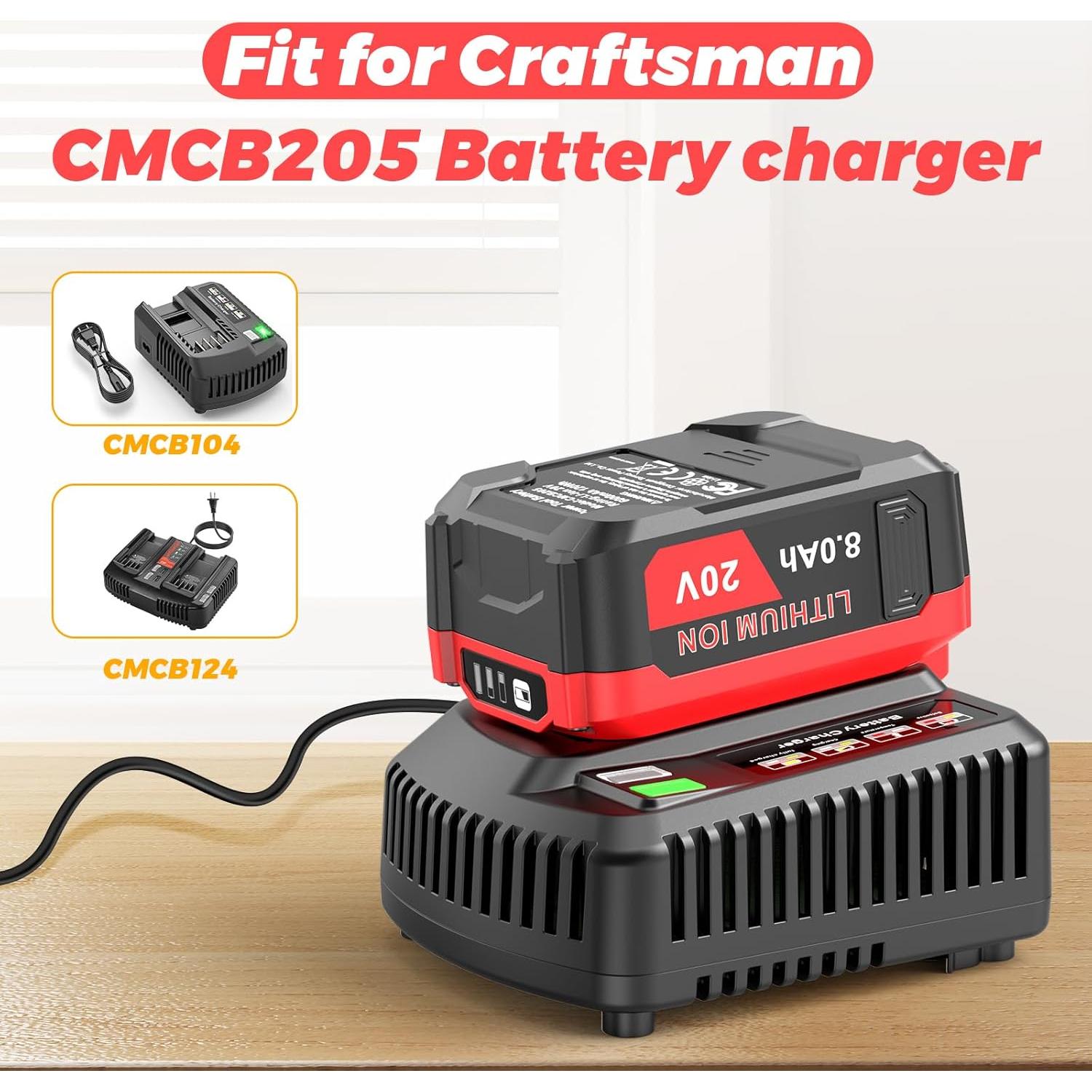 Batería de Reemplazo Craftsman 20V 8000mAh (Paquete de 2)