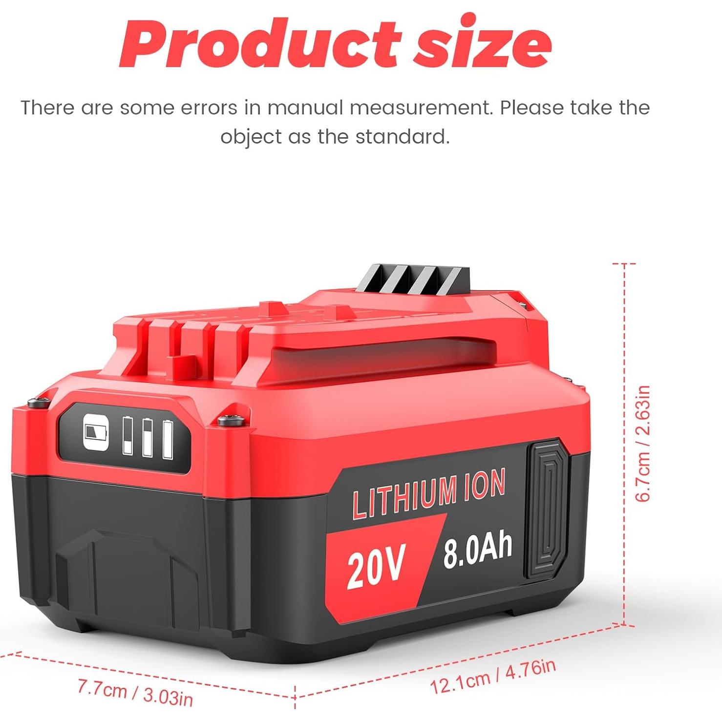 Batería de Reemplazo Craftsman 20V 8000mAh (Paquete de 2)
