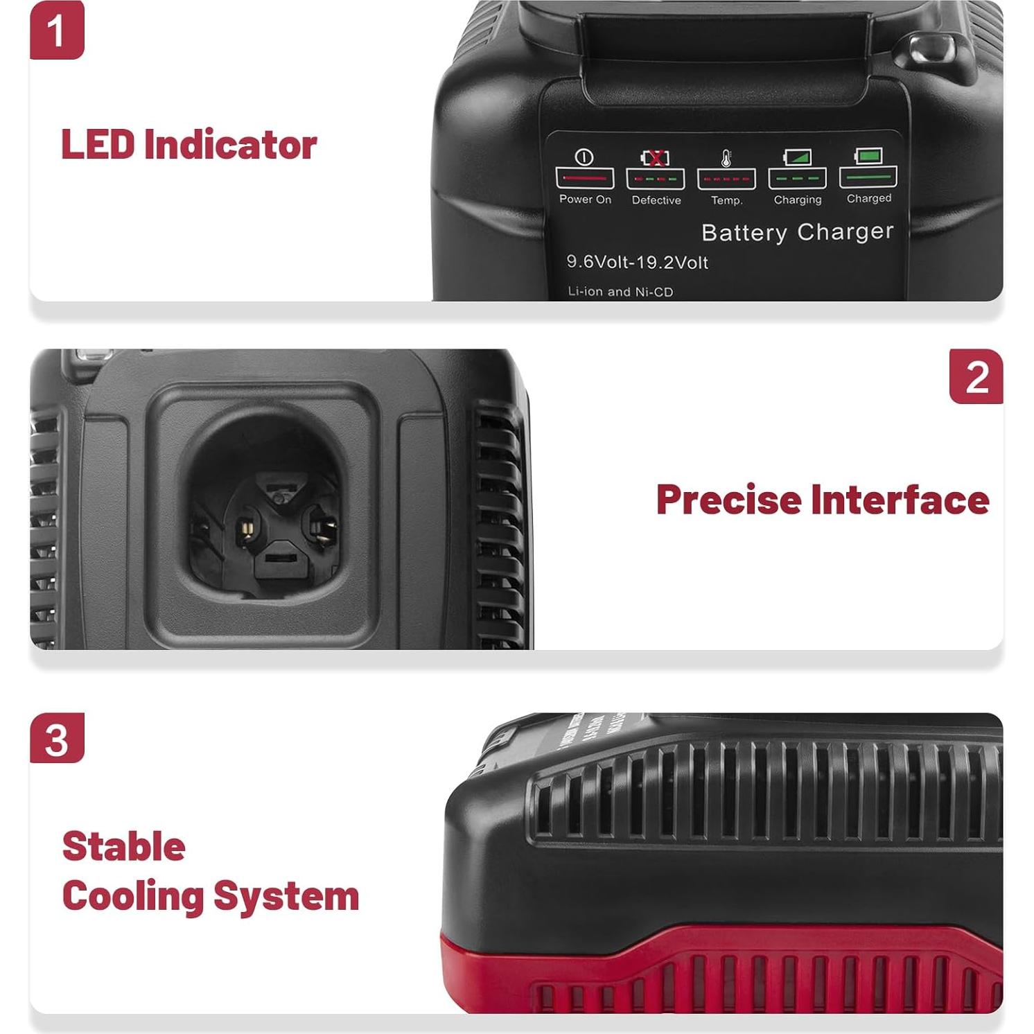 Paquete de 2 Baterías Litio 6.0Ah 19.2V + Cargador Craftsman