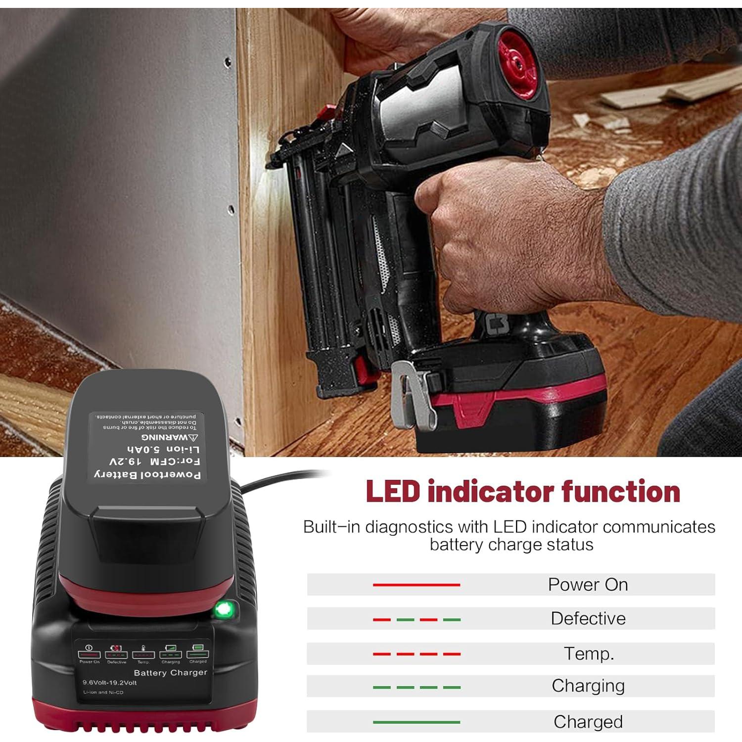 Paquete de 2 Baterías Litio 6.0Ah 19.2V + Cargador Craftsman