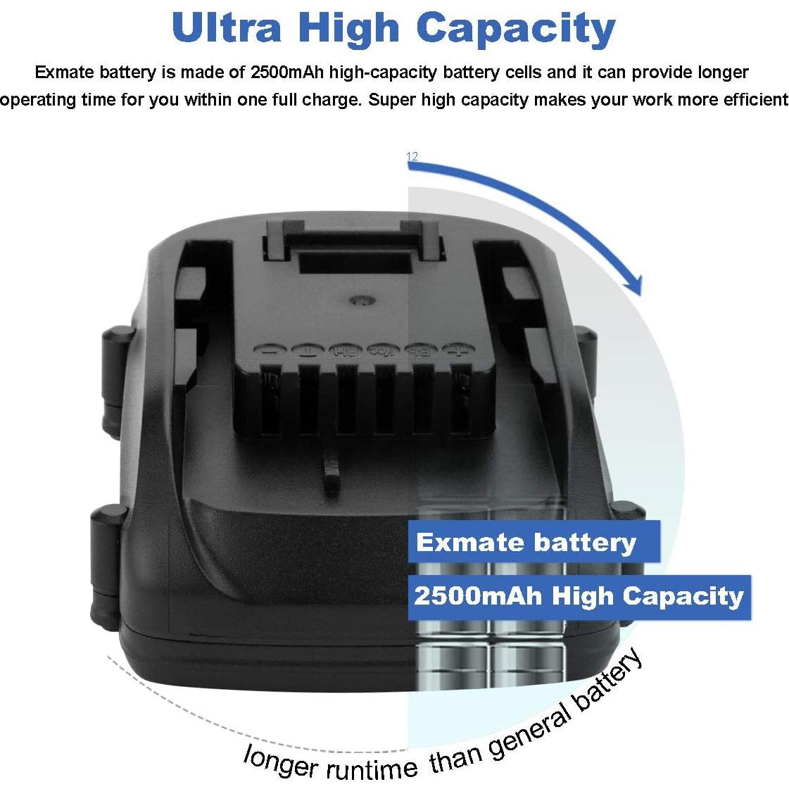 Batería de Litio Exmate 2500mAh 20V Compatible Worx
