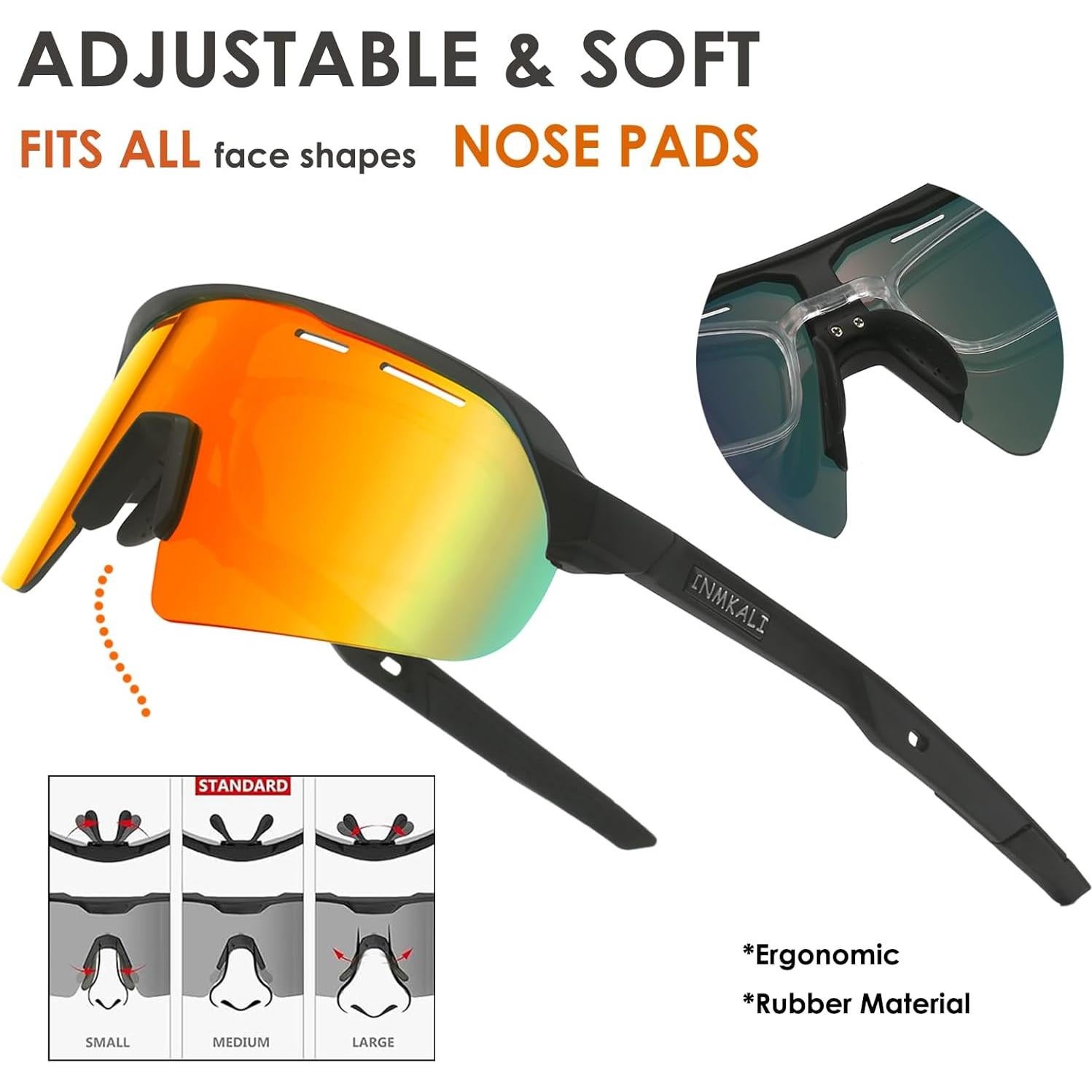 Gafas de Sol Deportivas INMKALI UV400 para Ciclismo y Más