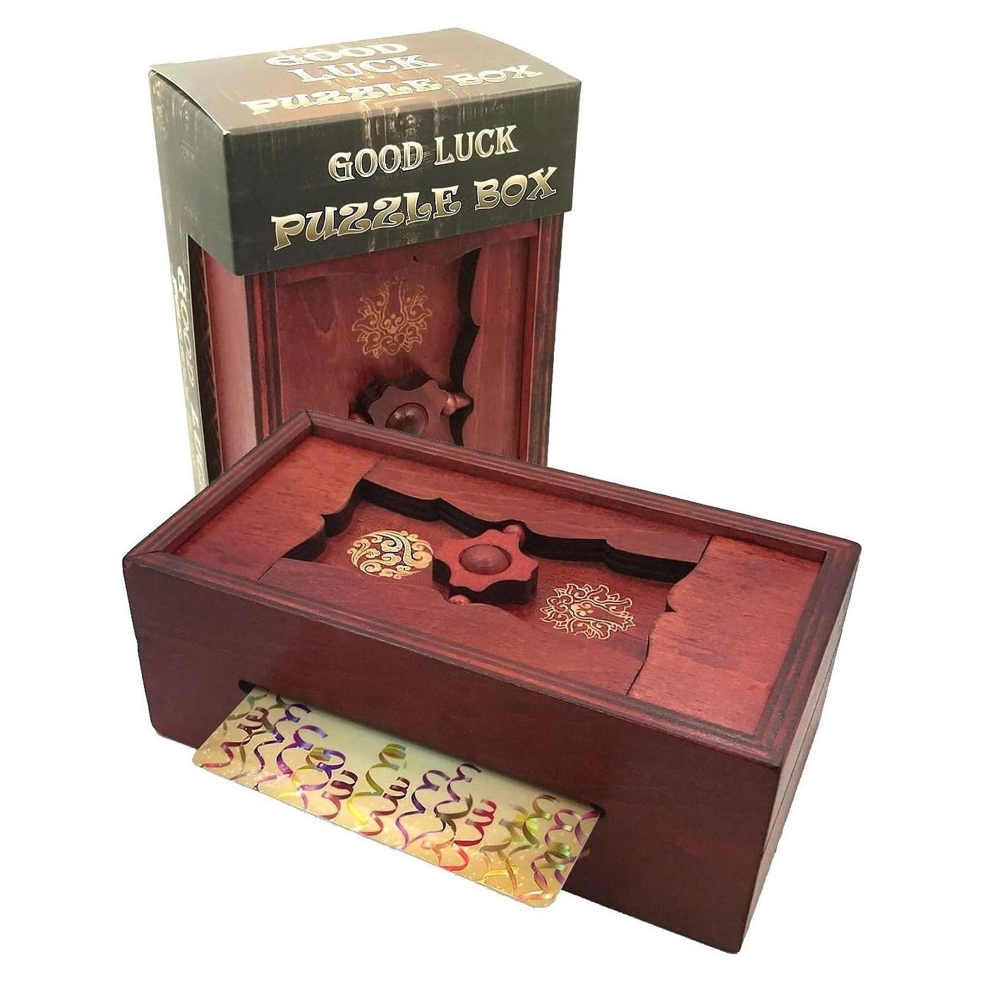 Caja de Rompecabezas WPG con Compartimento Secreto de Madera