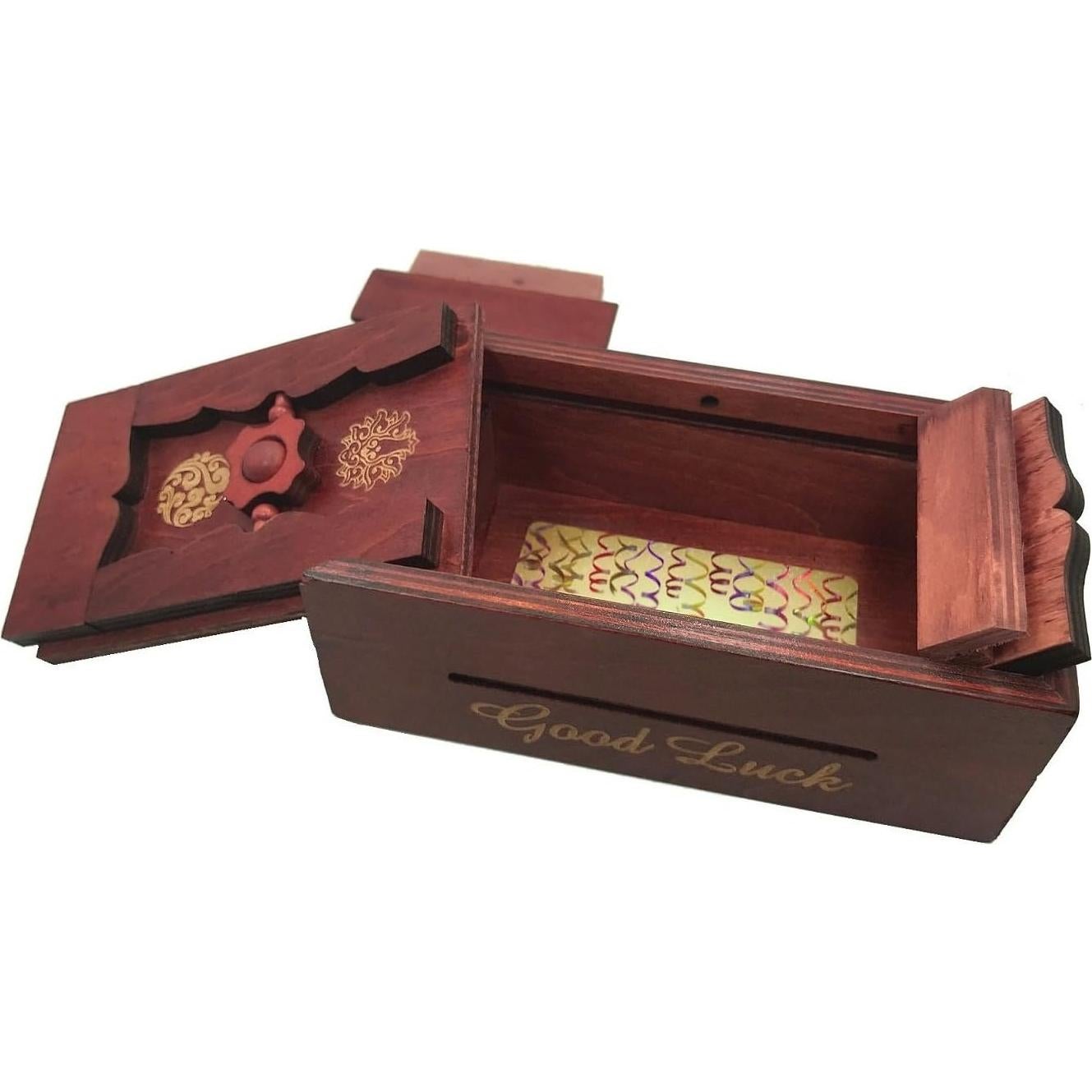 Caja de Rompecabezas WPG con Compartimento Secreto de Madera