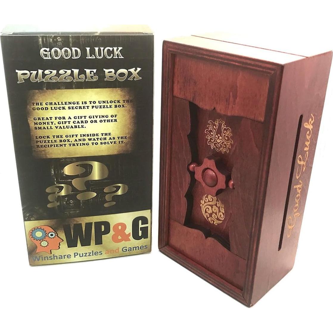 Caja de Rompecabezas WPG con Compartimento Secreto de Madera