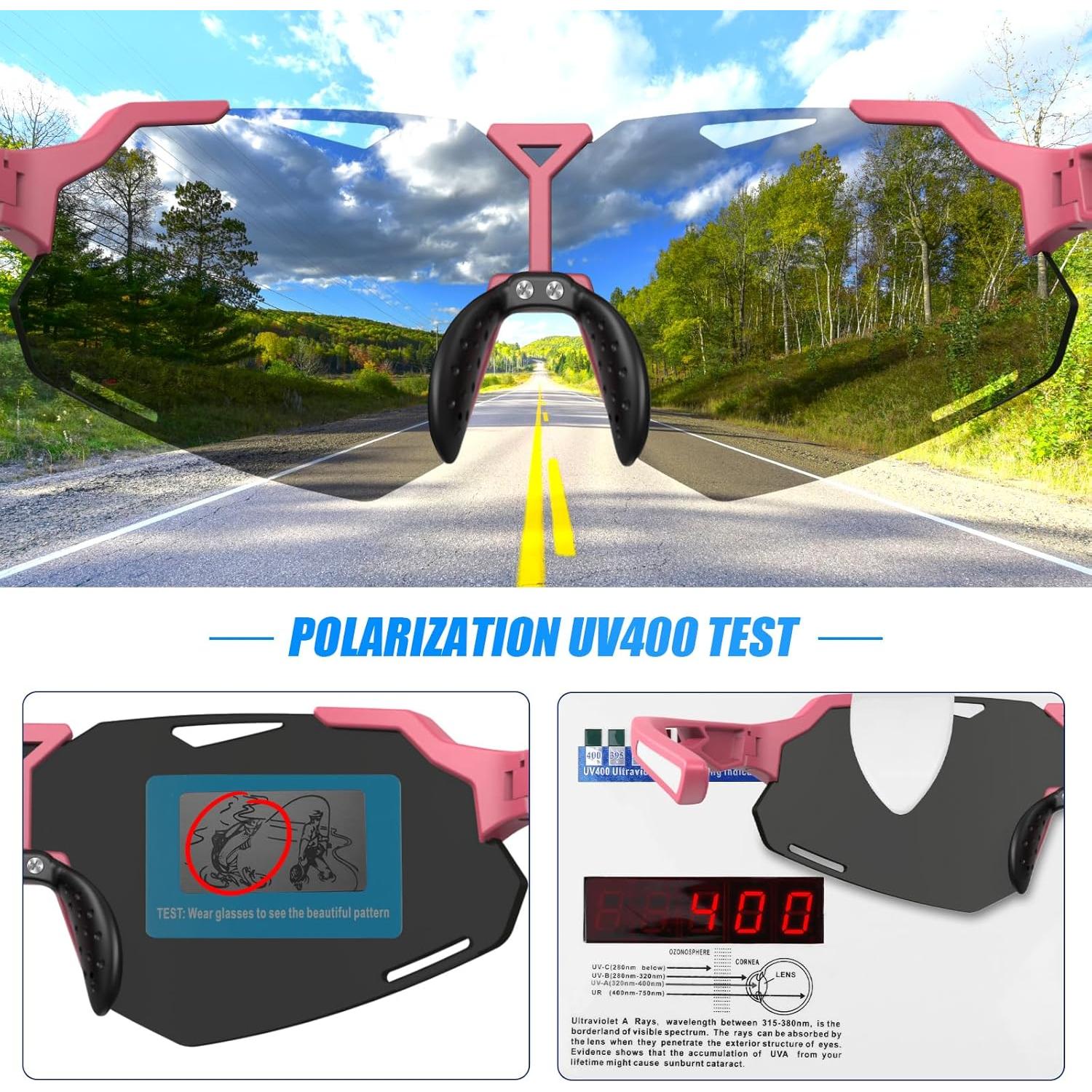 Gafas de sol deportivas AJBAY polarizadas UV400 ligeras