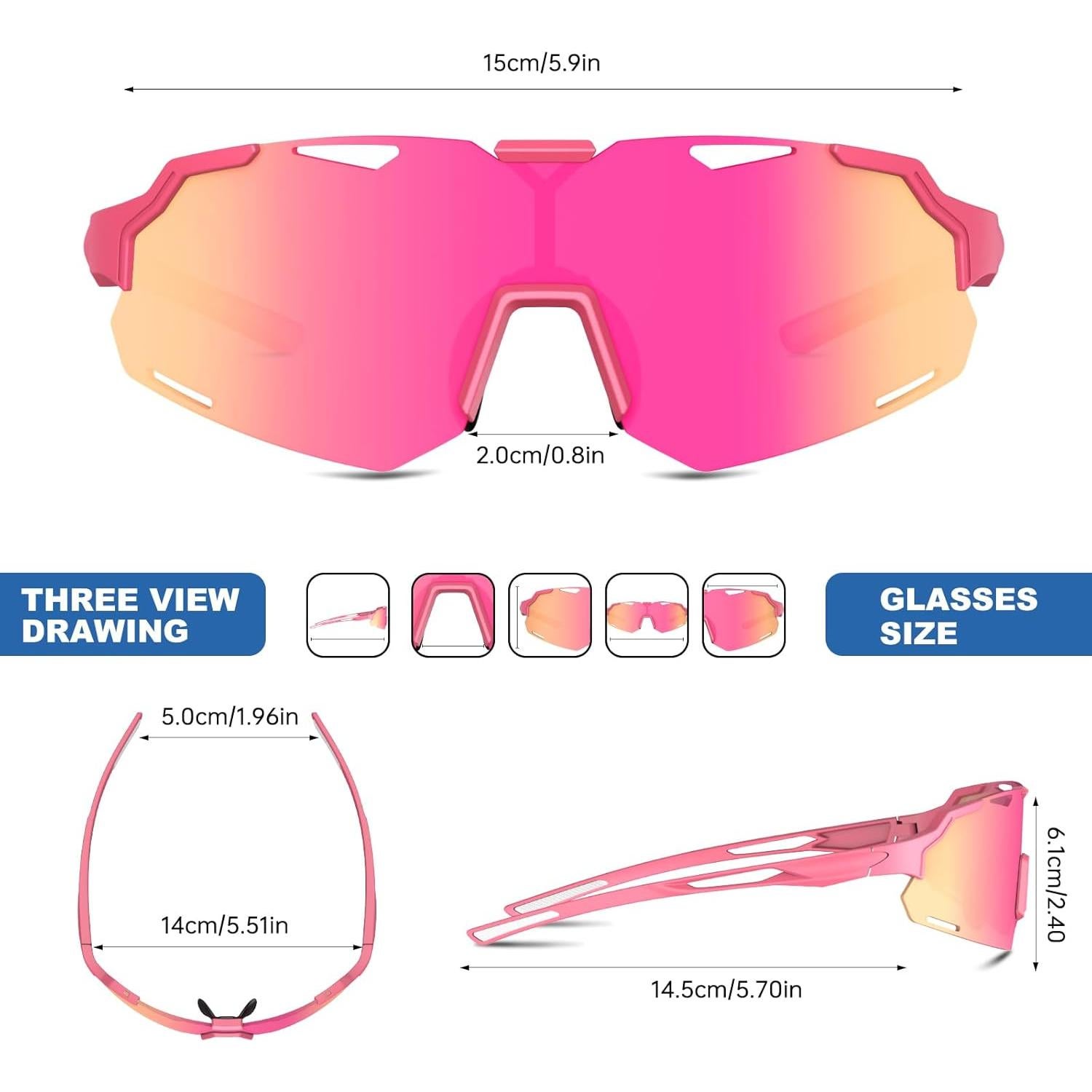 Gafas de sol deportivas AJBAY polarizadas UV400 ligeras