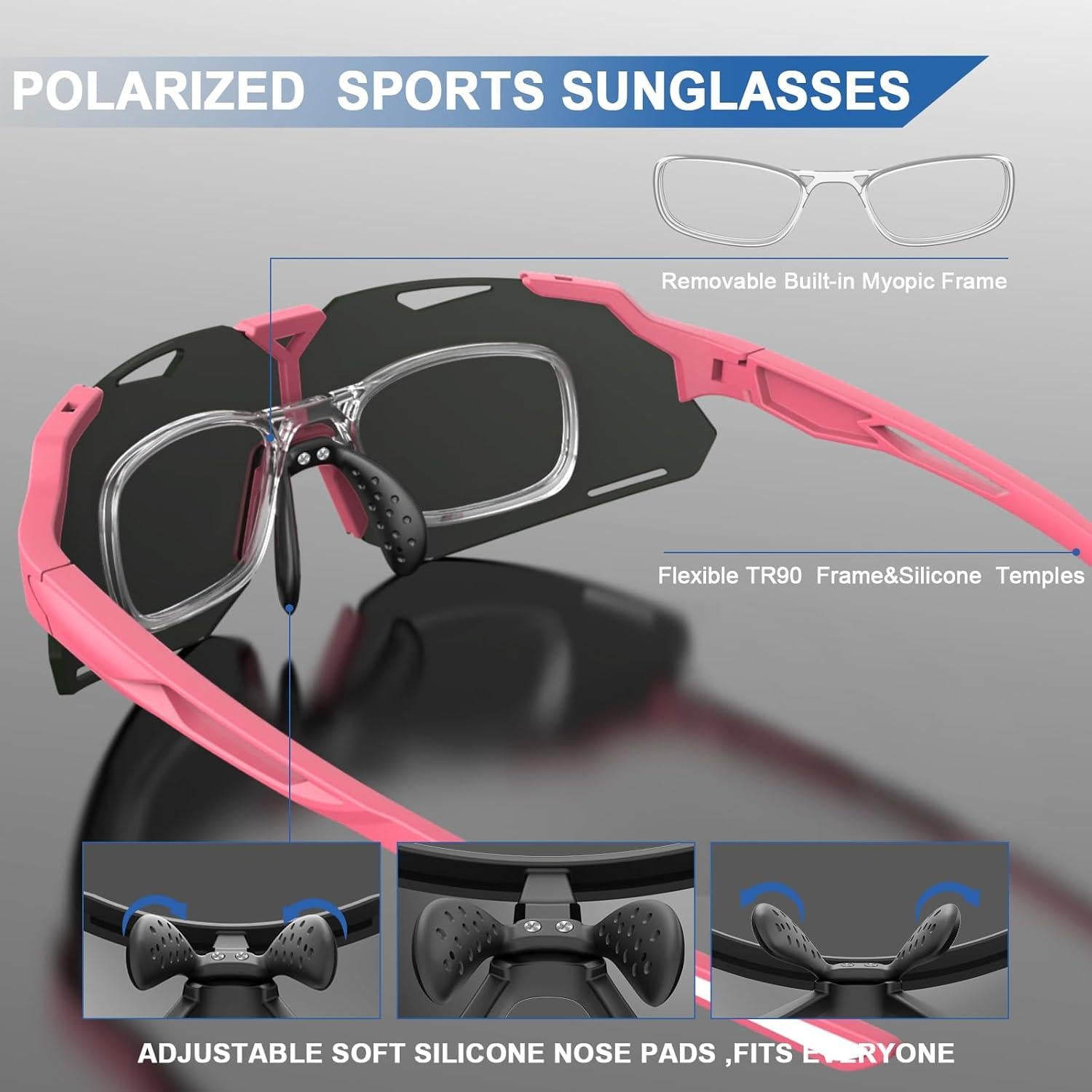 Gafas de sol deportivas AJBAY polarizadas UV400 ligeras