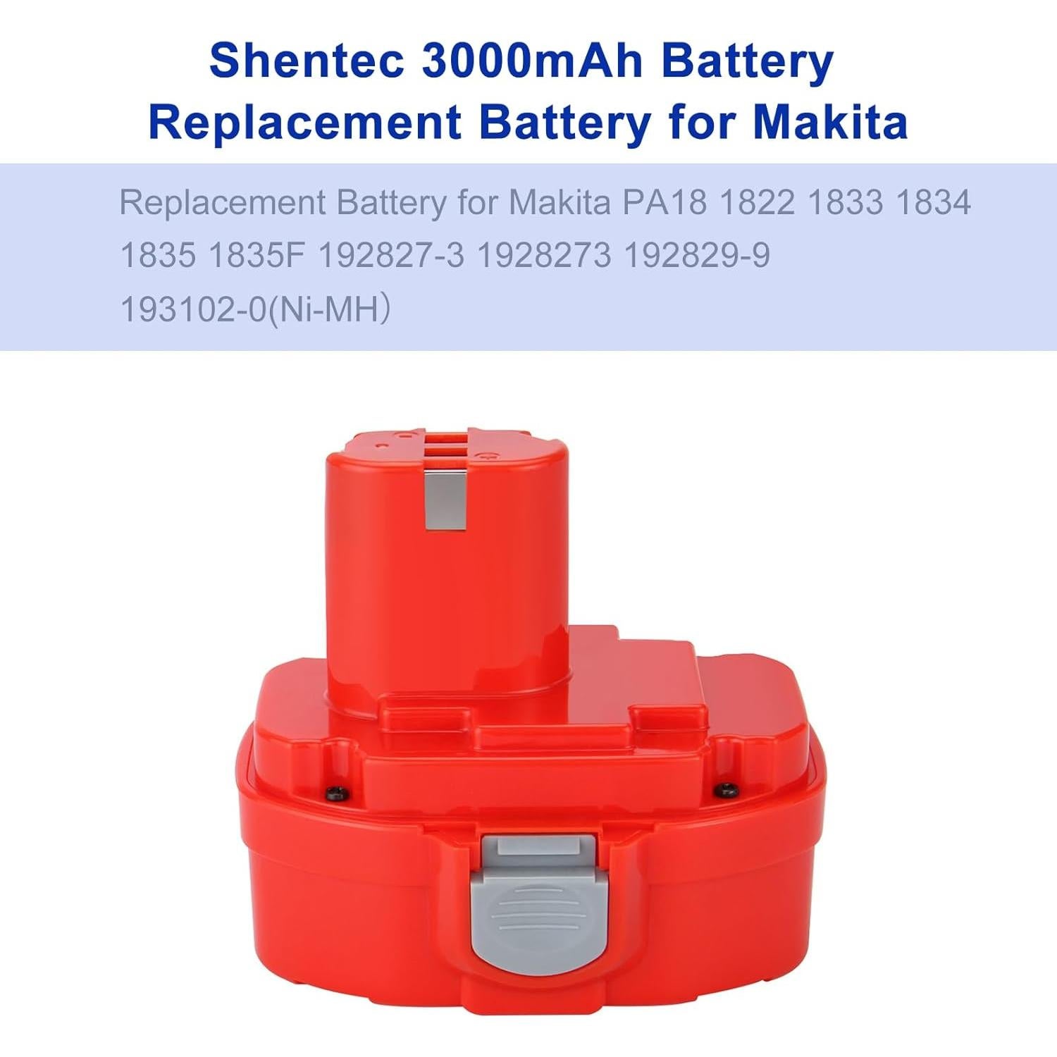 Batería Reemplazo Shentec 18V 3.0Ah Ni-MH Compatible Makita
