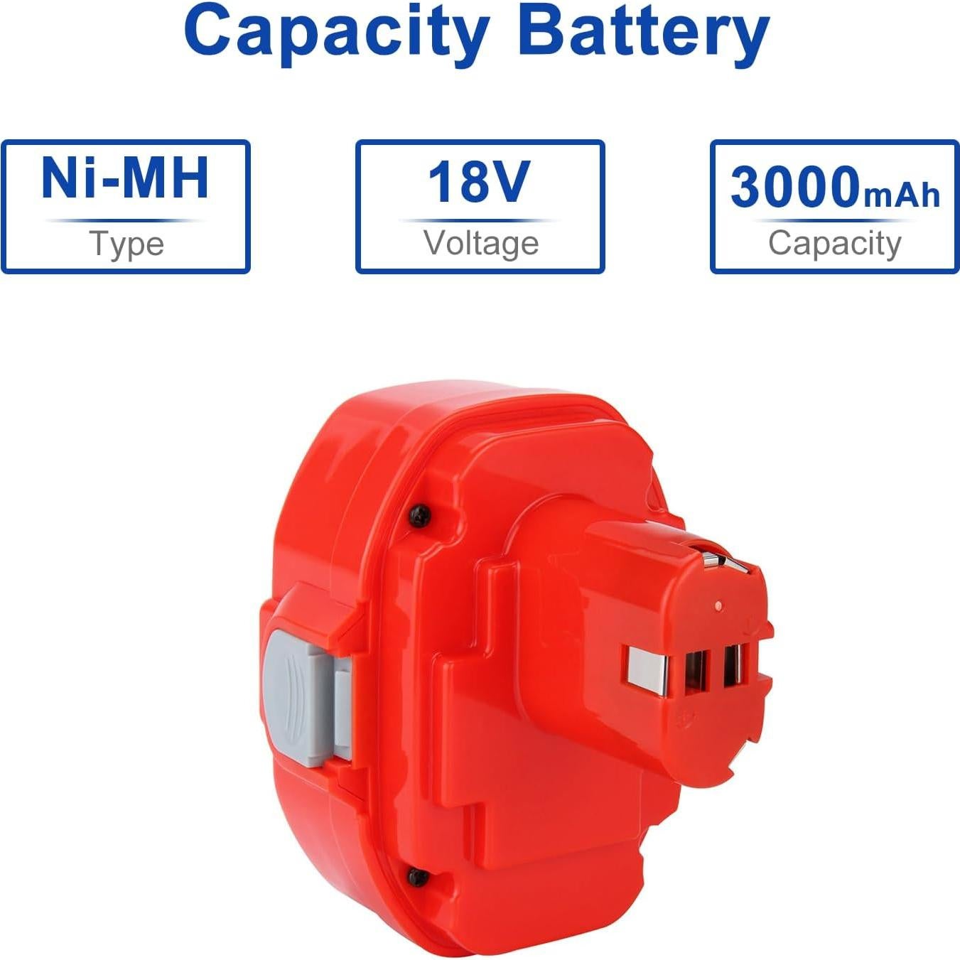 Batería Reemplazo Shentec 18V 3.0Ah Ni-MH Compatible Makita