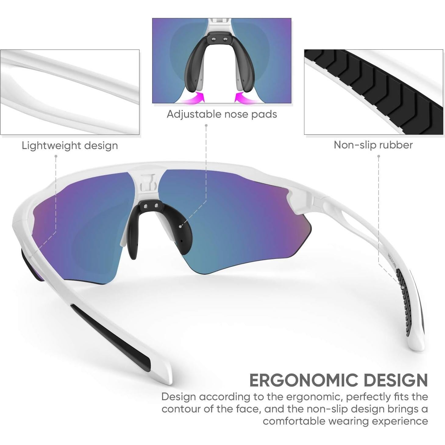 Gafas de Ciclismo Hubo Sports 502 Polarizadas Intercambiables